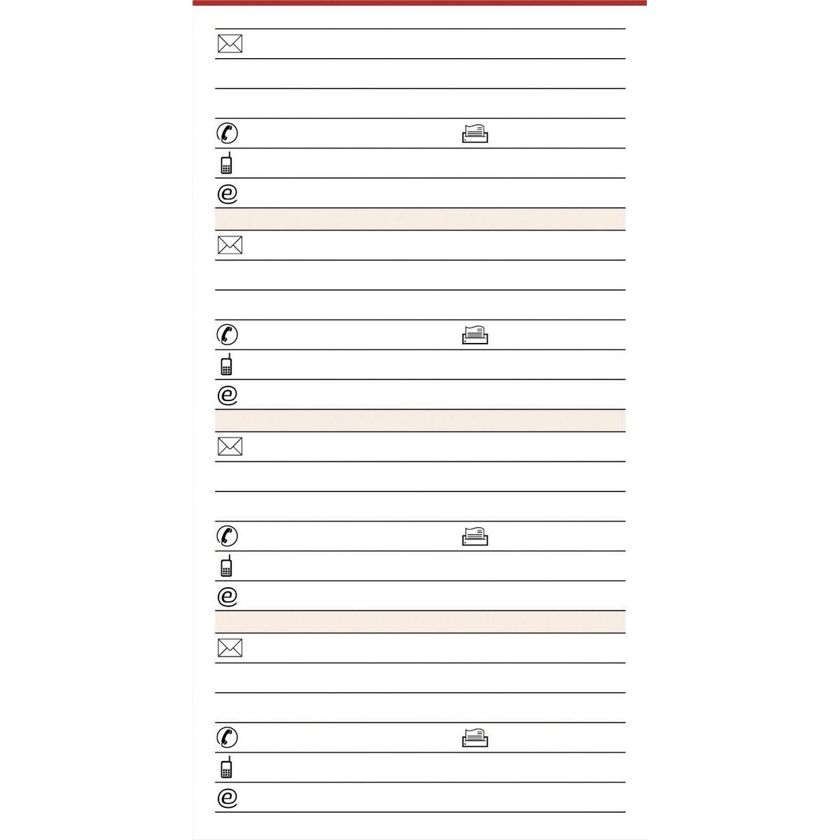 bsb-obpacher Buchkalender Ersatzeinlage -Pocket- - A7 Adresseinlagen 50 Blatt.