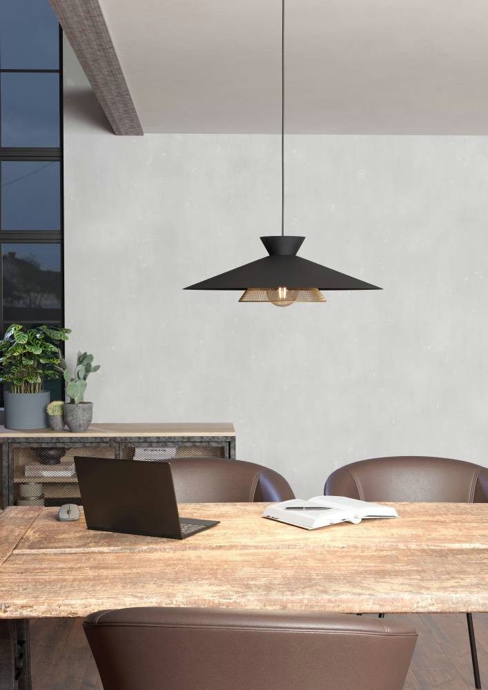 Hängeleuchte GRIZEDALE Pendellampe, Stahl, Retro, Esszimmerlampe, Hängelampe, Lampe