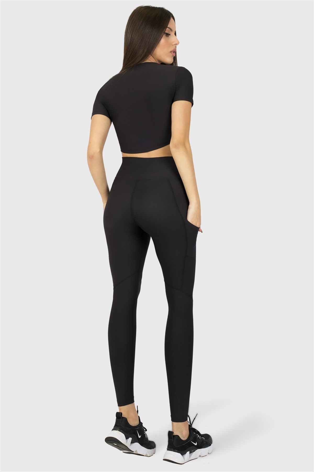 Superstacy Leggings Hoch taillierte Sport Leggings mit Tasche
