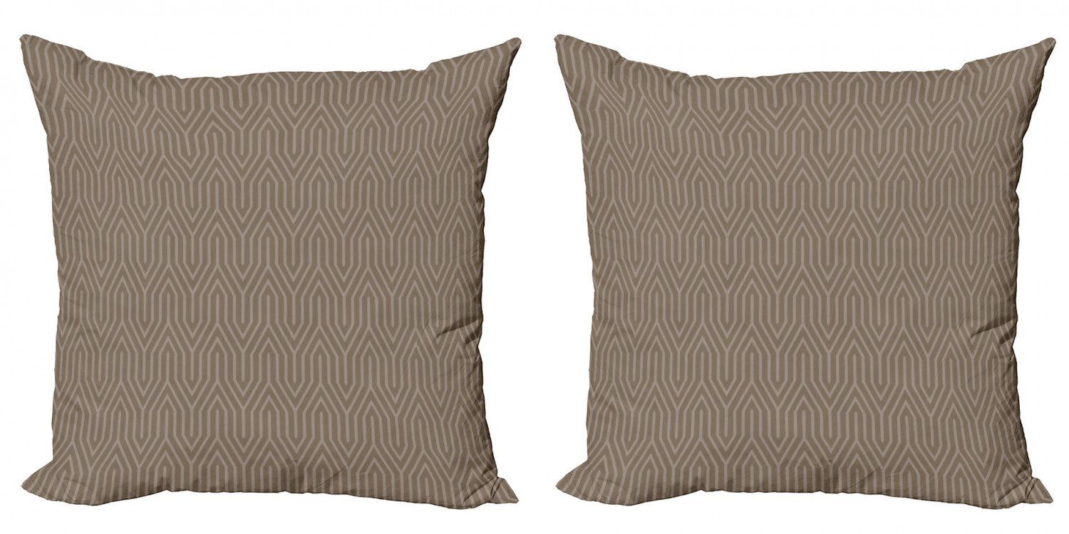Kissenbezüge Modern Accent Doppelseitiger Digitaldruck, Abakuhaus (2 Stück), Geometrische Labyrinth-Style-Linien