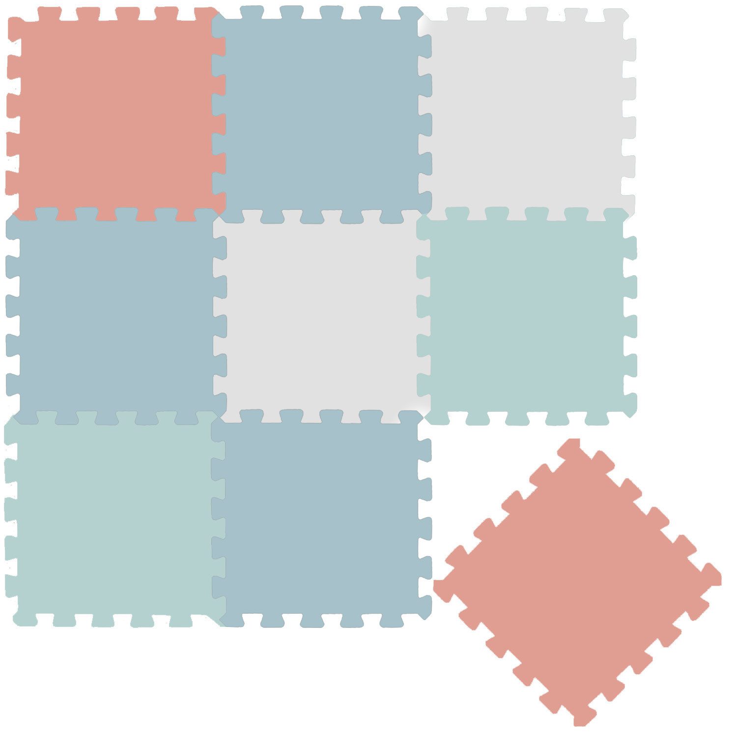 LittleTom Puzzlematte ab dem 1. Tag - 9 Teile Baby Spielmatte - 30 x 30 Kin günstig online kaufen