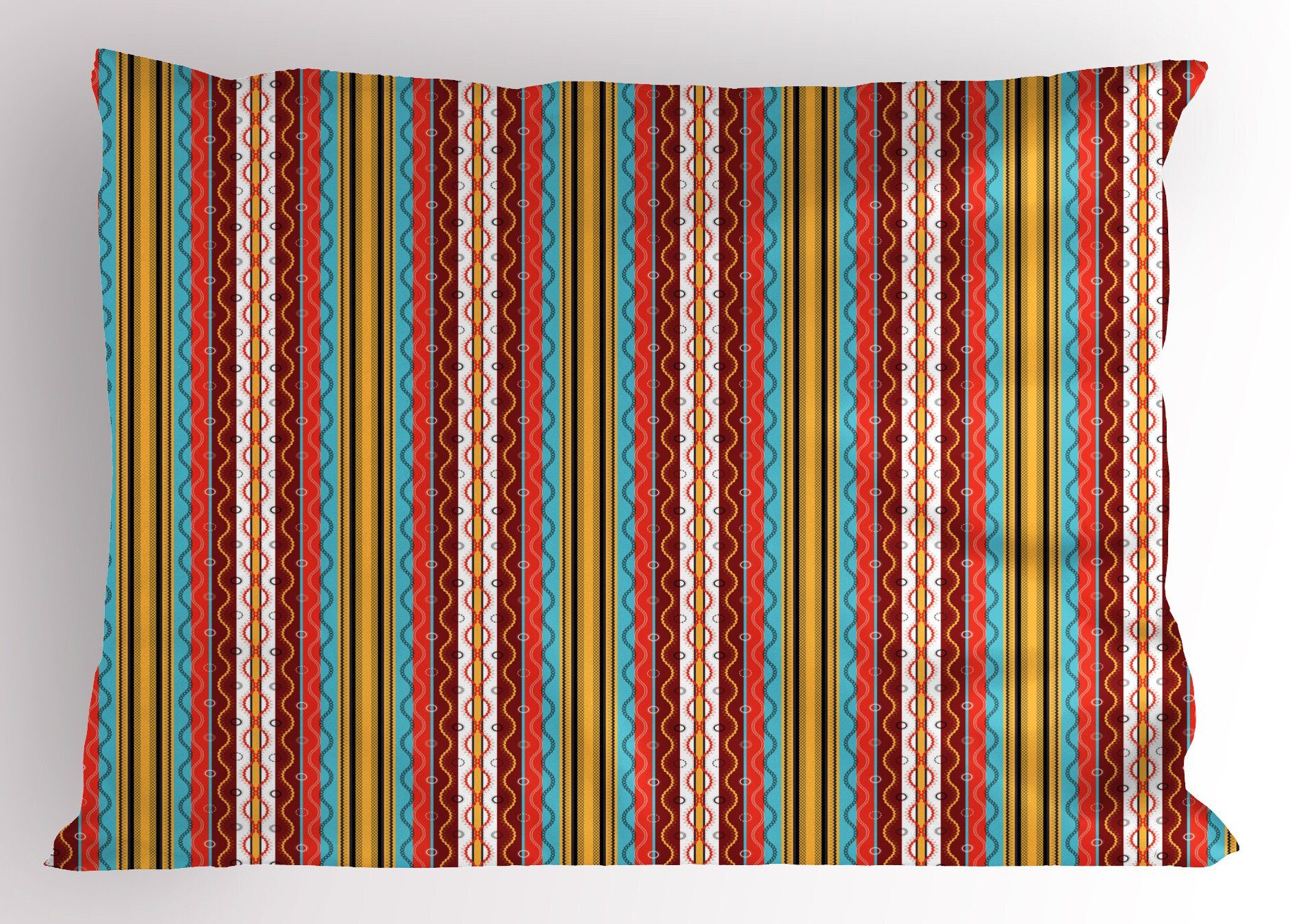 Size Standard Bohemien (1 Tribal Boho Stück), Grafik-Druck Kissenbezüge Dekorativer Gedruckter Kopfkissenbezug, Abakuhaus