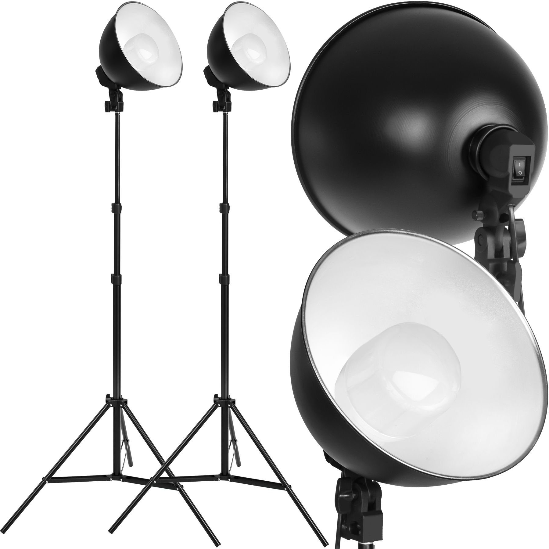 2er-Set Studioleuchte Studio-Stativ-Blitz