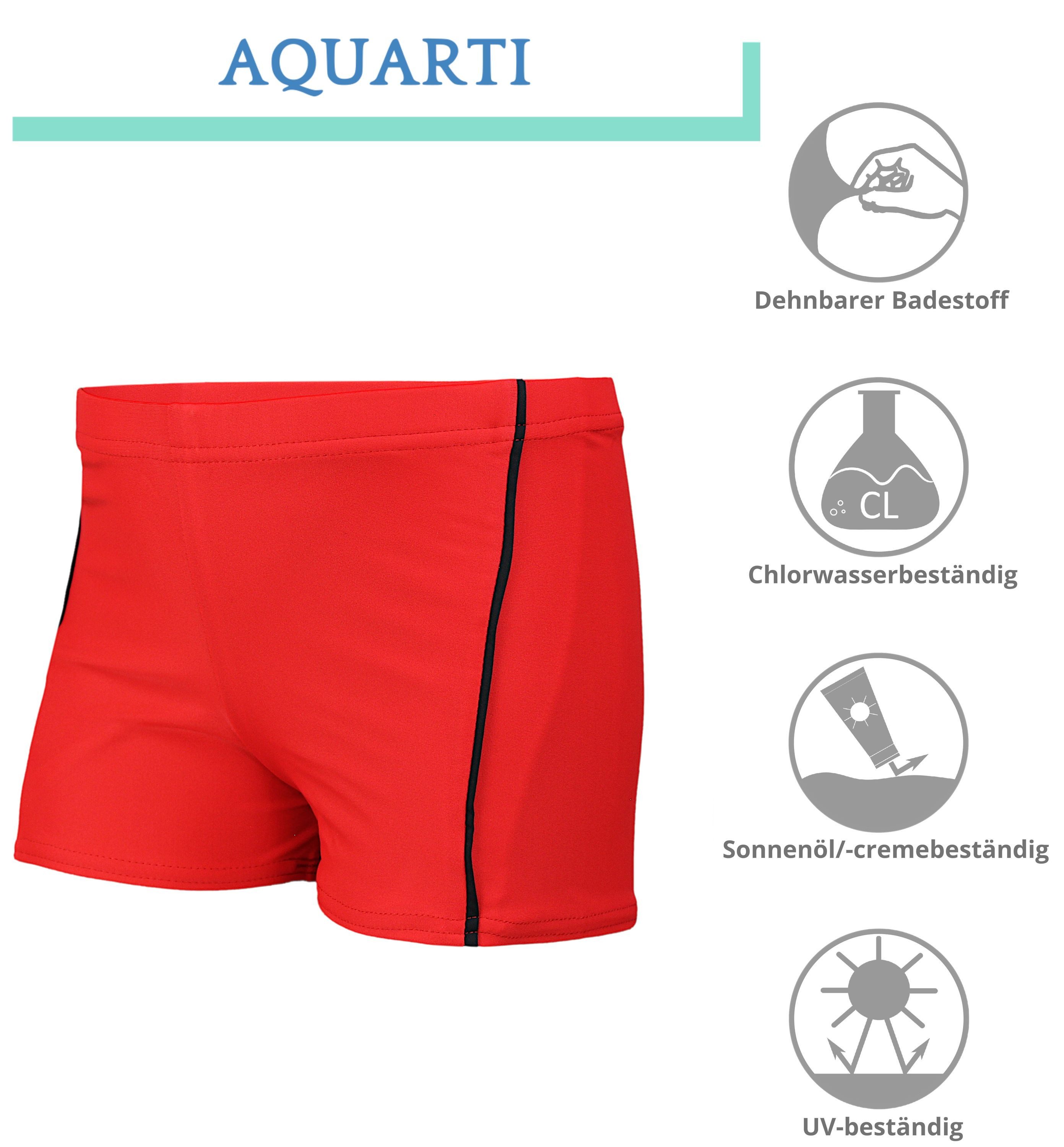 Aquarti Badehose Aquarti Jungen Badehose Gestreift mit Motiven – Bild 3 von 5