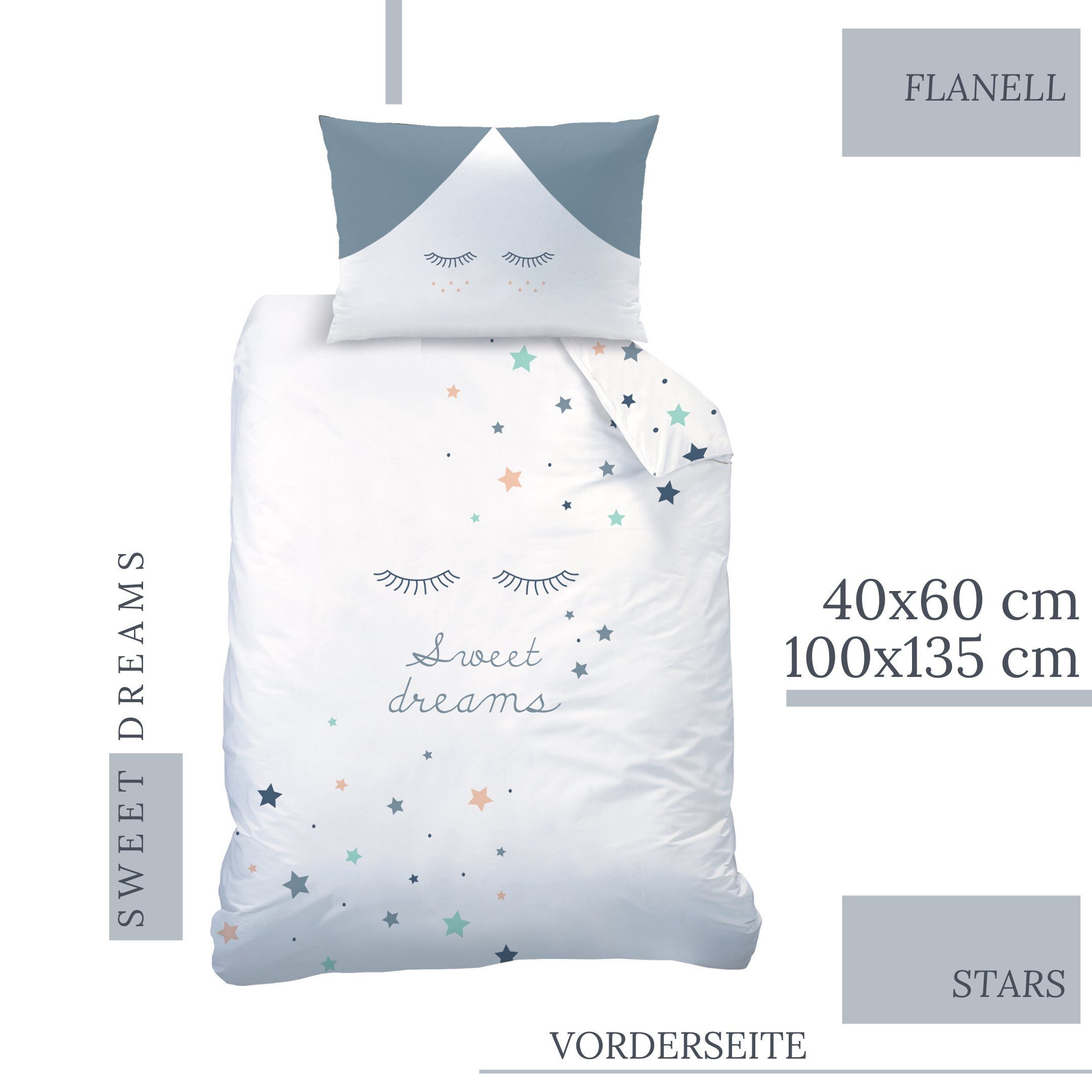 MTOnlinehandel Babybettwäsche Sweet Dreams 100x135 + 40x60 cm, 100 % Baumwo günstig online kaufen