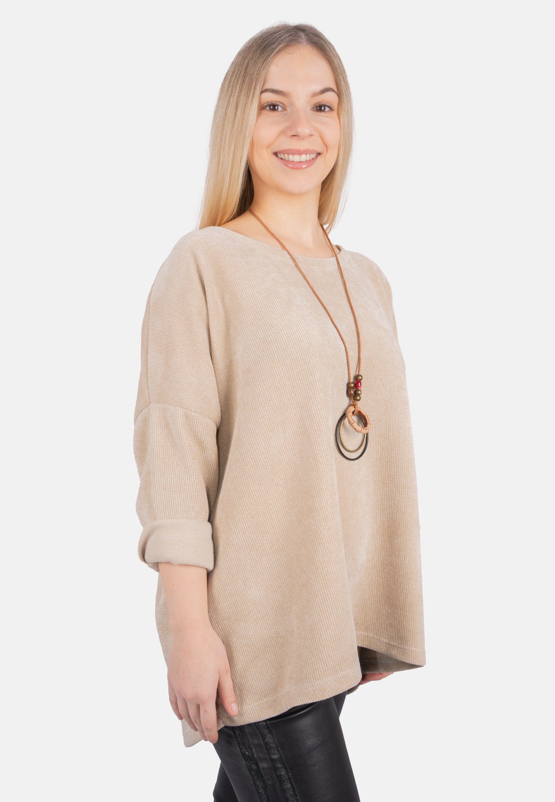 Seasons of April Kurzarmbluse Oversized Leonor Chic & Komfort: Weite Cordbl günstig online kaufen