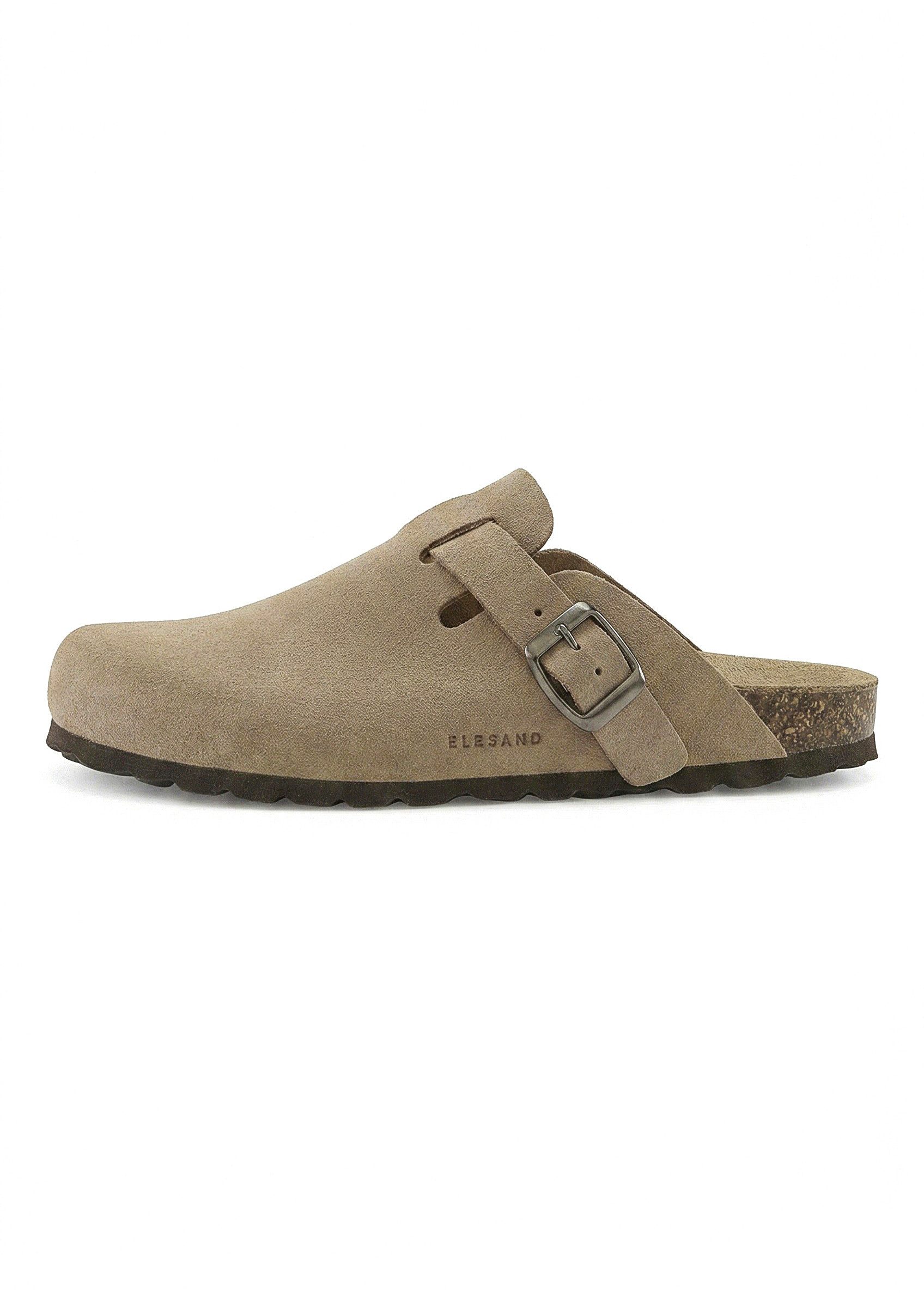 Elbsand Sandale, Mule, Sommerschuh, Lederpantolette Pantolette NEU aus Leder mit weichem Korkfußbett