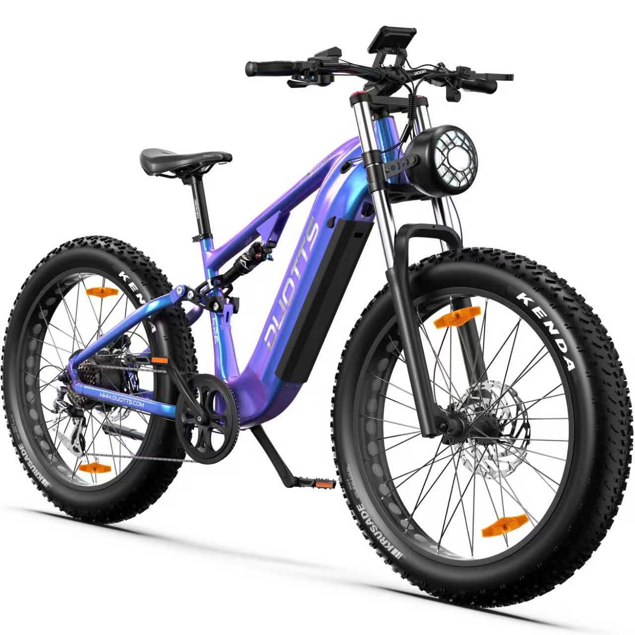 DUOTTS E-Bike Cityrad E-MTB Damen u. Herren Pedelec E26 mit starkem Motor, 26x4’’, 80 Nm, 8 Gang Shimano, Heckmotor, 960 Wh, (mit Akku-Ladegerät), Stillvolles E-Mountainbike Elektrofahrrad für Gelände