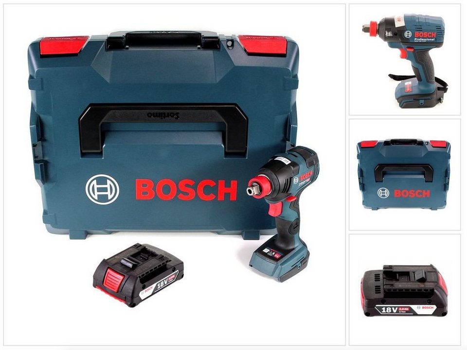 Bosch Professional Akku-Schlagschrauber Bosch GDX 18V-200 C Akku  Drehschlagschrauber 18V 200 Nm Brushless + 1x Akku 2,0Ah + L-Boxx - ohne  Ladegerät