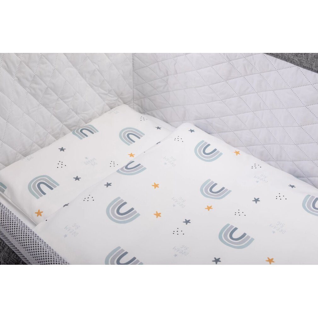 Babybettwäsche Regenbogen Wiege Set 5 Teile
