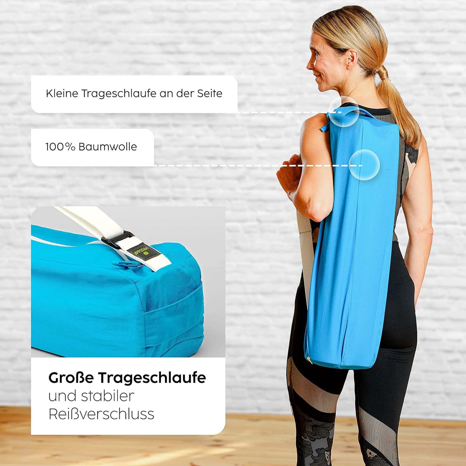 Vesta+ Yogatasche Tragetasche für Yogamatte Tasche für Yogazubehör (1-tlg), Baumwolle mit Tragegurt