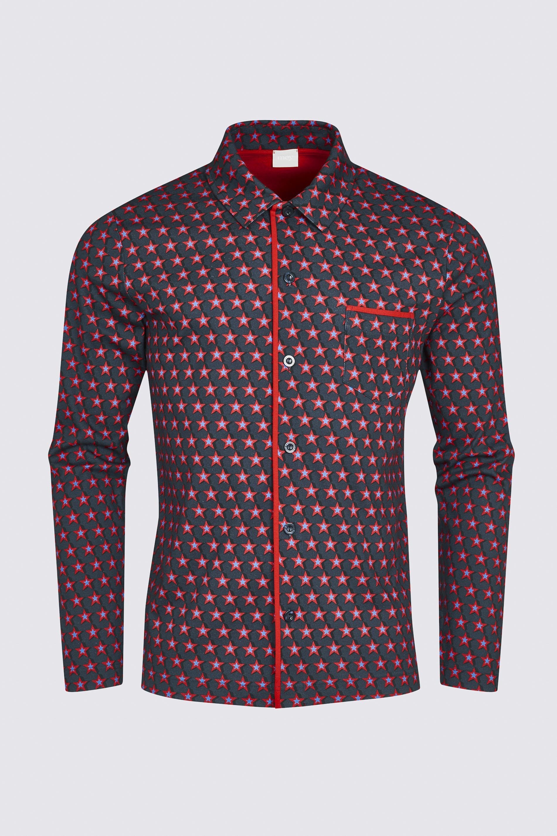Mey Pyjamaoberteil Mey Herren Pyjama-Shirt Serie RE:THINK STAR (1-tlg)