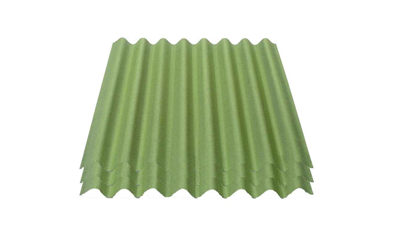 Onduline Dachpappe Onduline Easyline Dachplatte Wandplatte Bitumenwellplatten Wellplatte 3x0,76m² - grün, wellig, 2.28 m² pro Paket, (3-St)