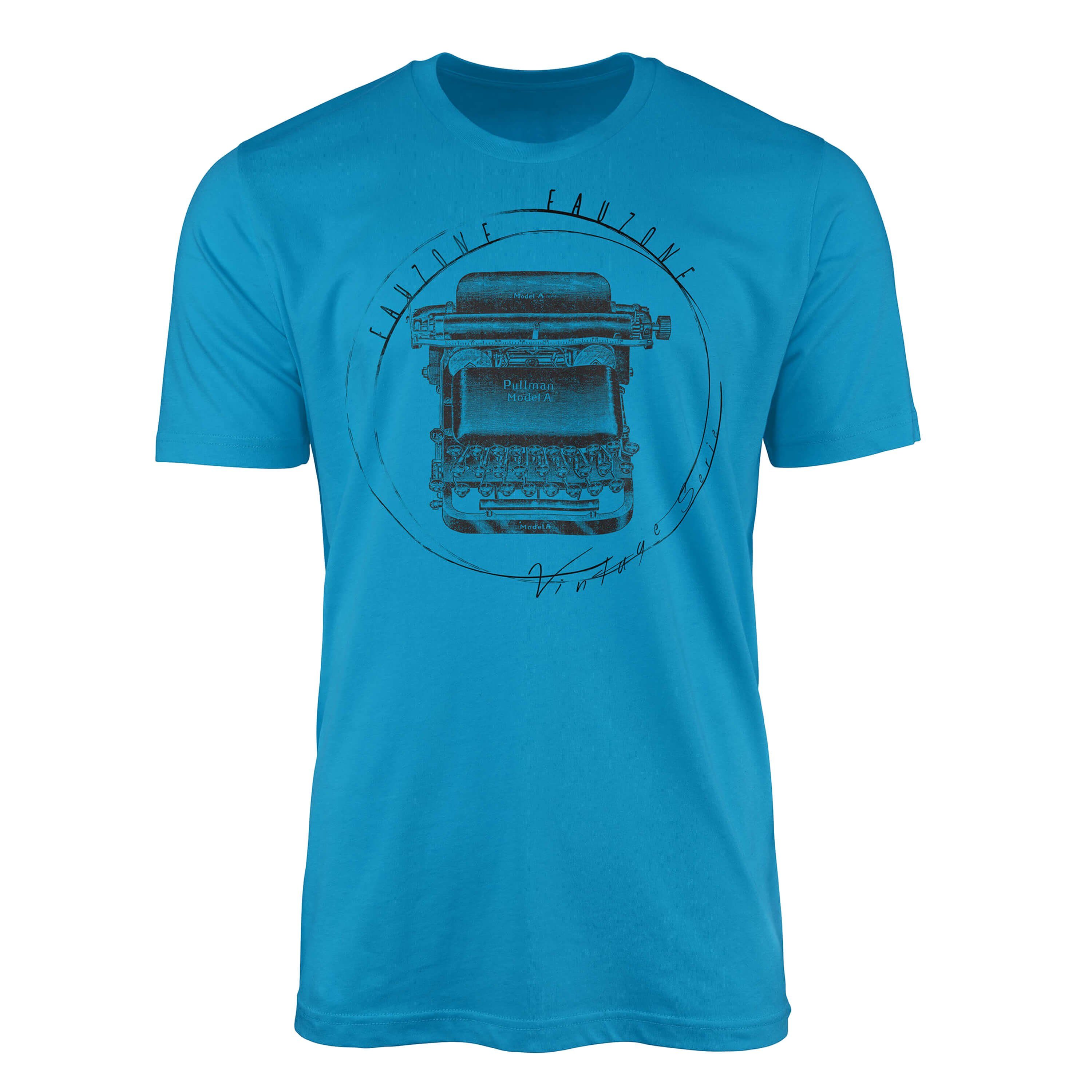 Art Herren T-Shirt T-Shirt Atoll Vintage Schreibmaschine Sinus
