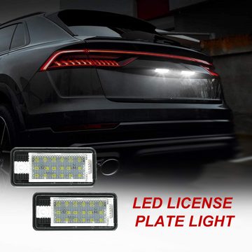 Hikity LED Laterne Audi Automobile A3 S3 A4 S4 A6 Serie Spezial LED Kennzeichenleuchte, 2-teiliges Set
