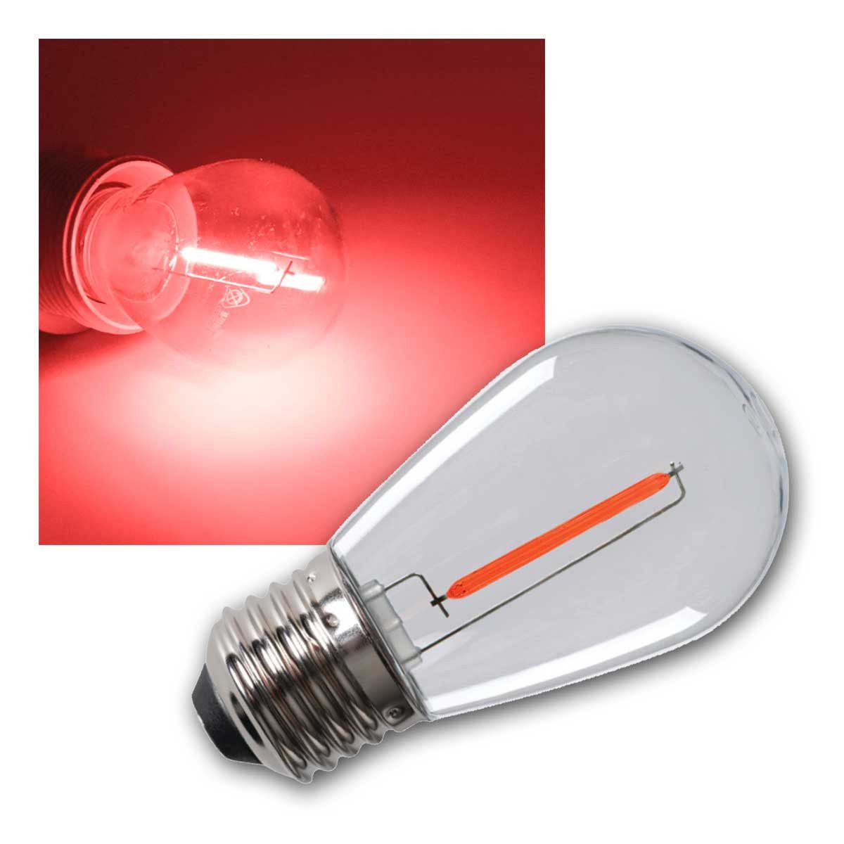 Kanlux Lichterkette E27 Lichterketten-Birne ST45 rot 0,9W 230V 20lm