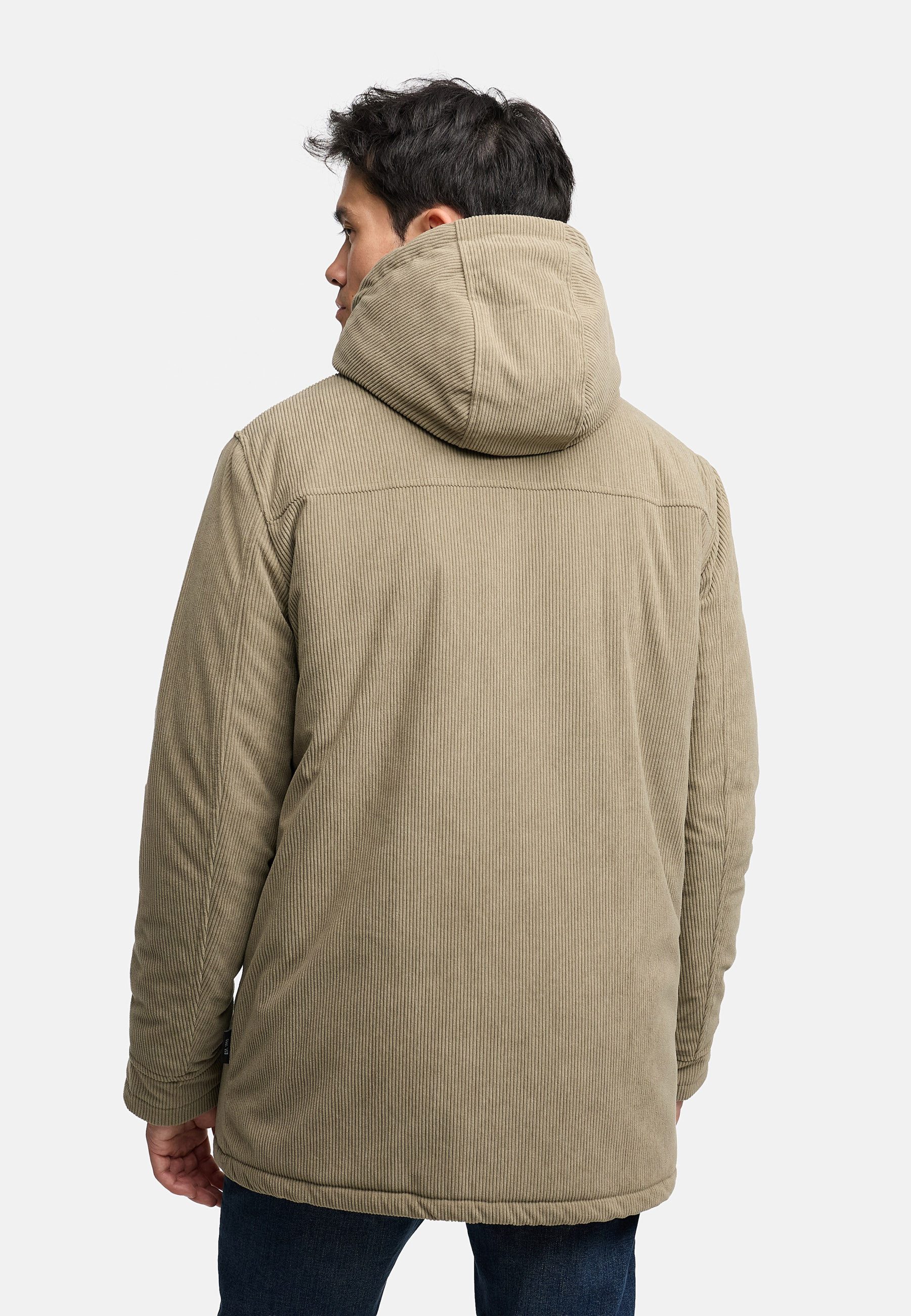 Indicode Winterjacke Herren INLedley Jacke Winter Herrenjacke Mit warmem Teddyfutter und verstellbarer Kapuze