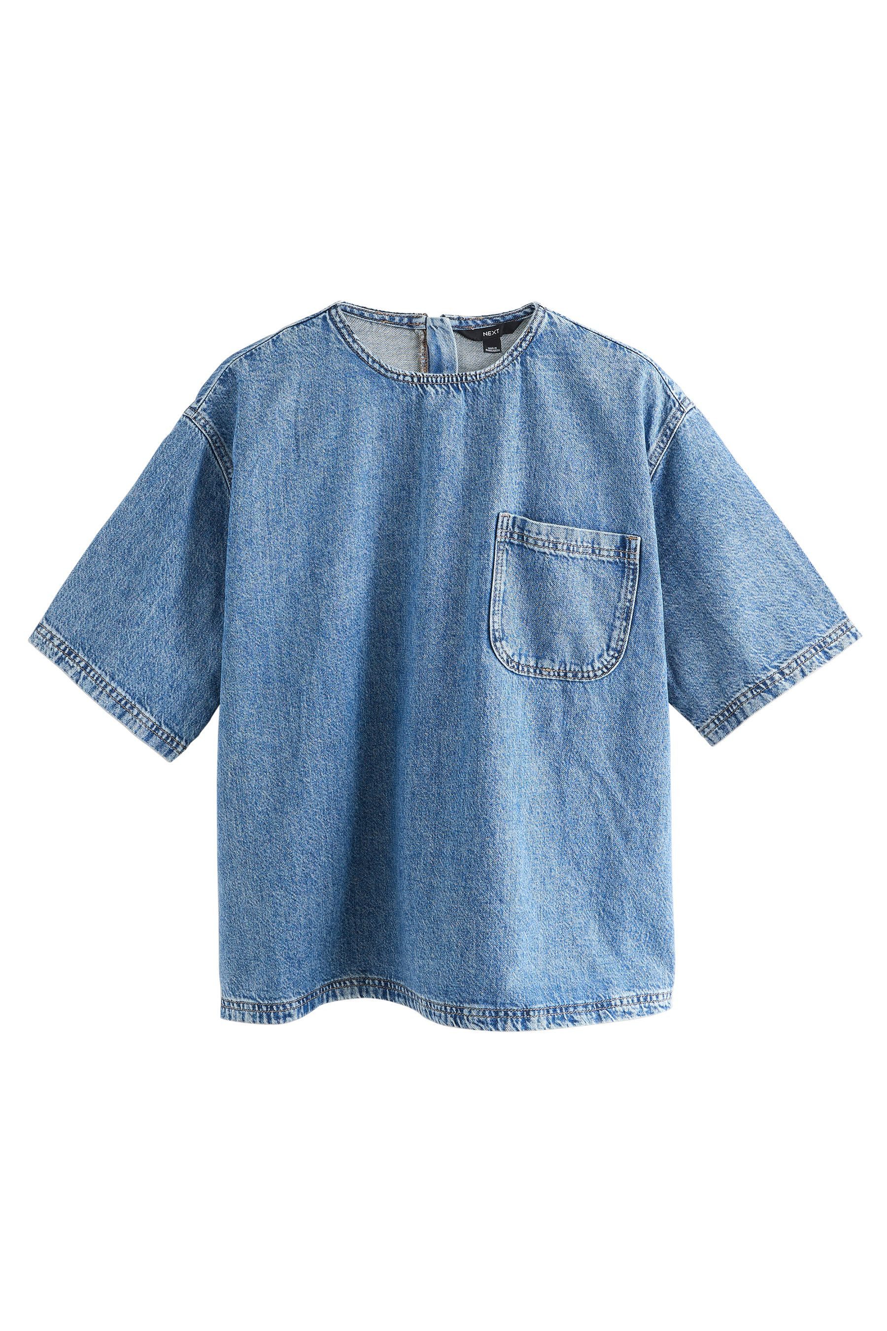 Next T-Shirt Denim-T-Shirt aus 100 % Baumwolle (1-tlg) günstig online kaufen