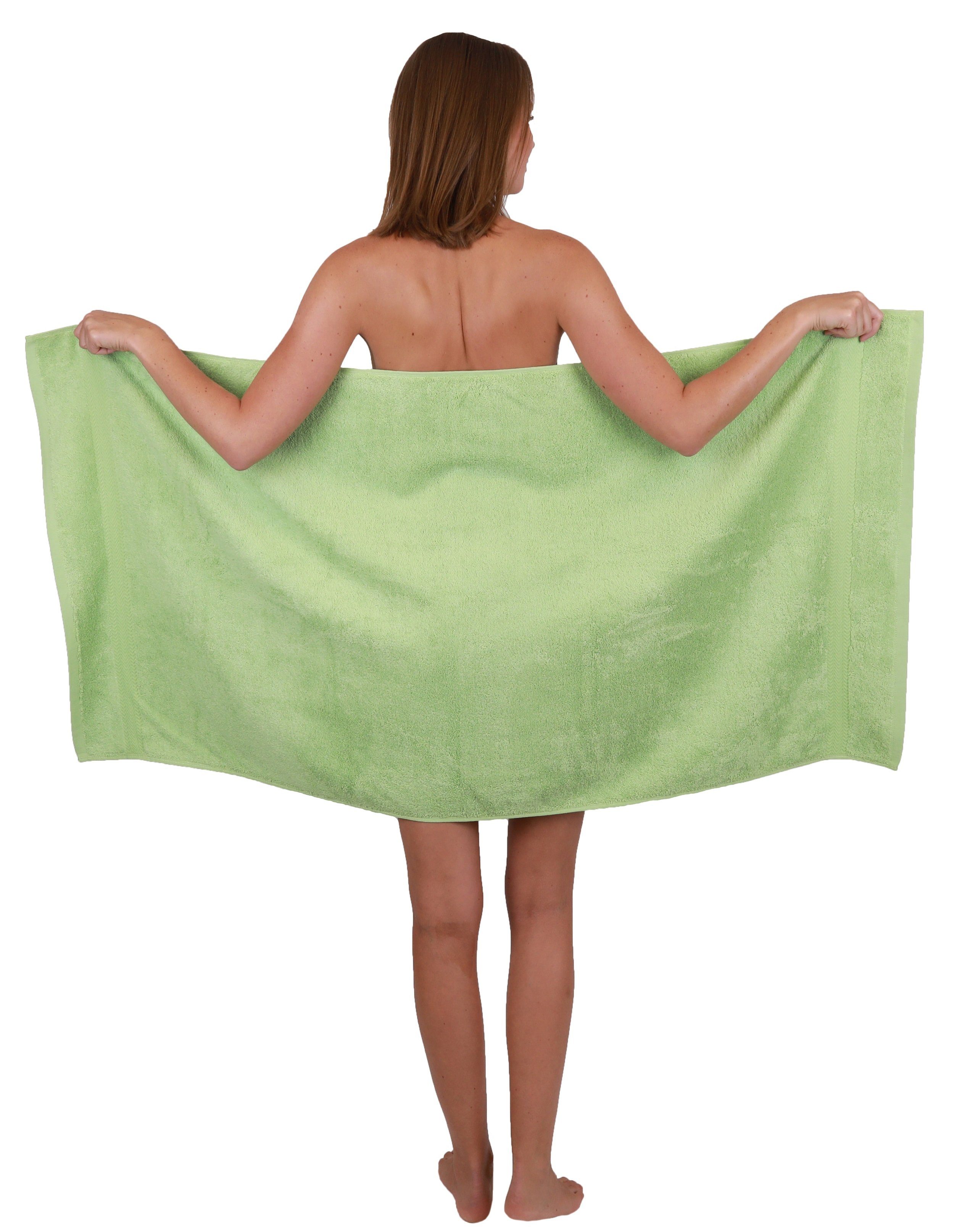 Betz Handtuch Set 10-tlg. Handtuch-Set Farbe 100% & Baumwolle, (10-tlg) Premium Apfelgrün, Anthrazit