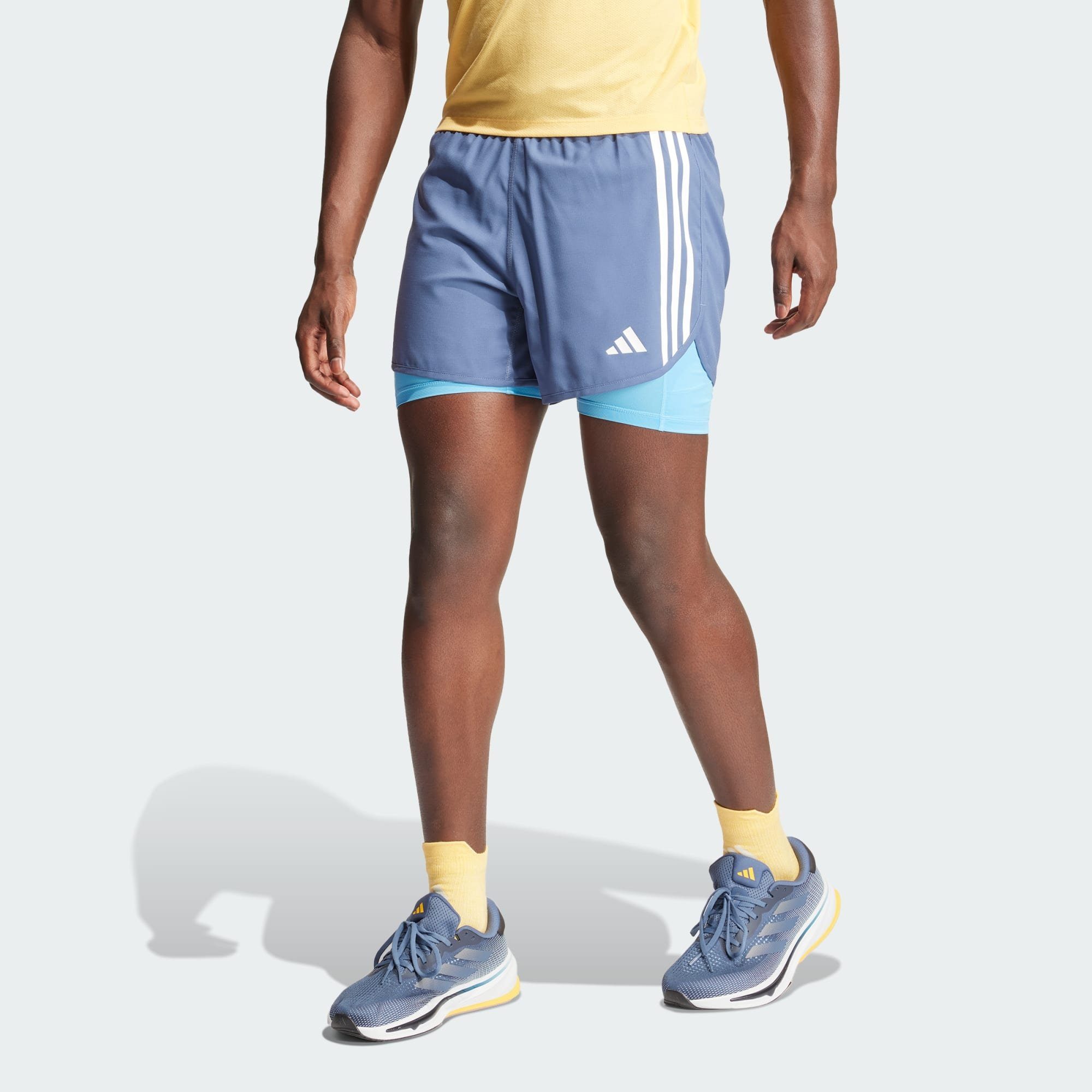 adidas Performance Laufshorts OWN THE RUN 3-STREIFEN 2-IN-1 SHORTS