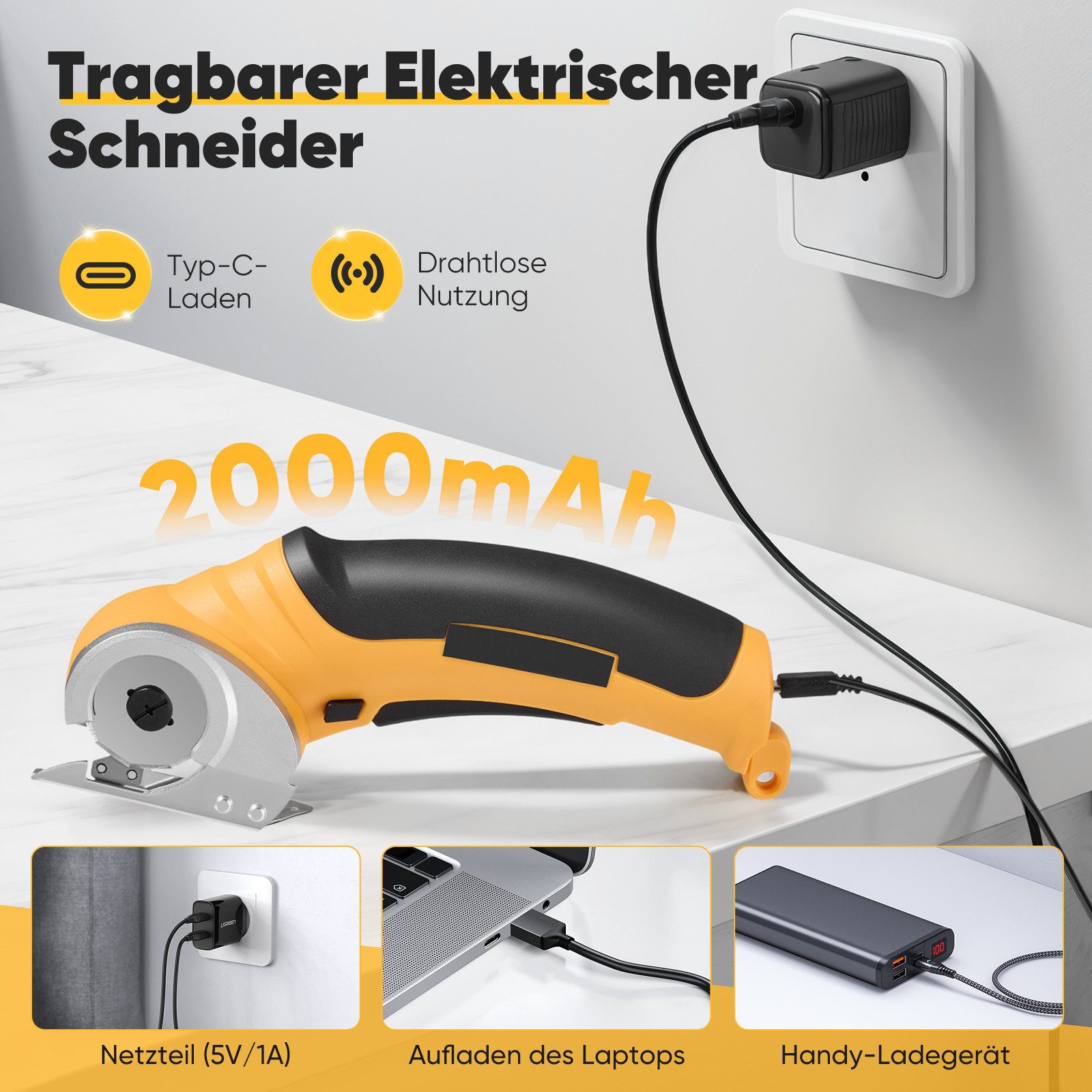 i@home Kreisschneider Elektrischer Stoffschneider, Kartonschneider, (1-tlg)
