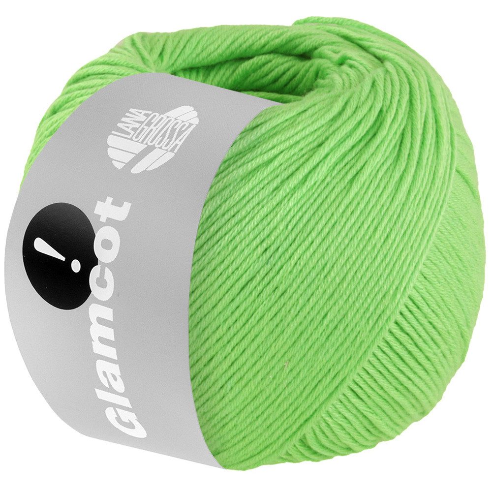 LANA GROSSA GLAMCOT Häkelwolle, 155 m (zart glänzende, multifile Baumwoll-Viskosemischung), 50 g