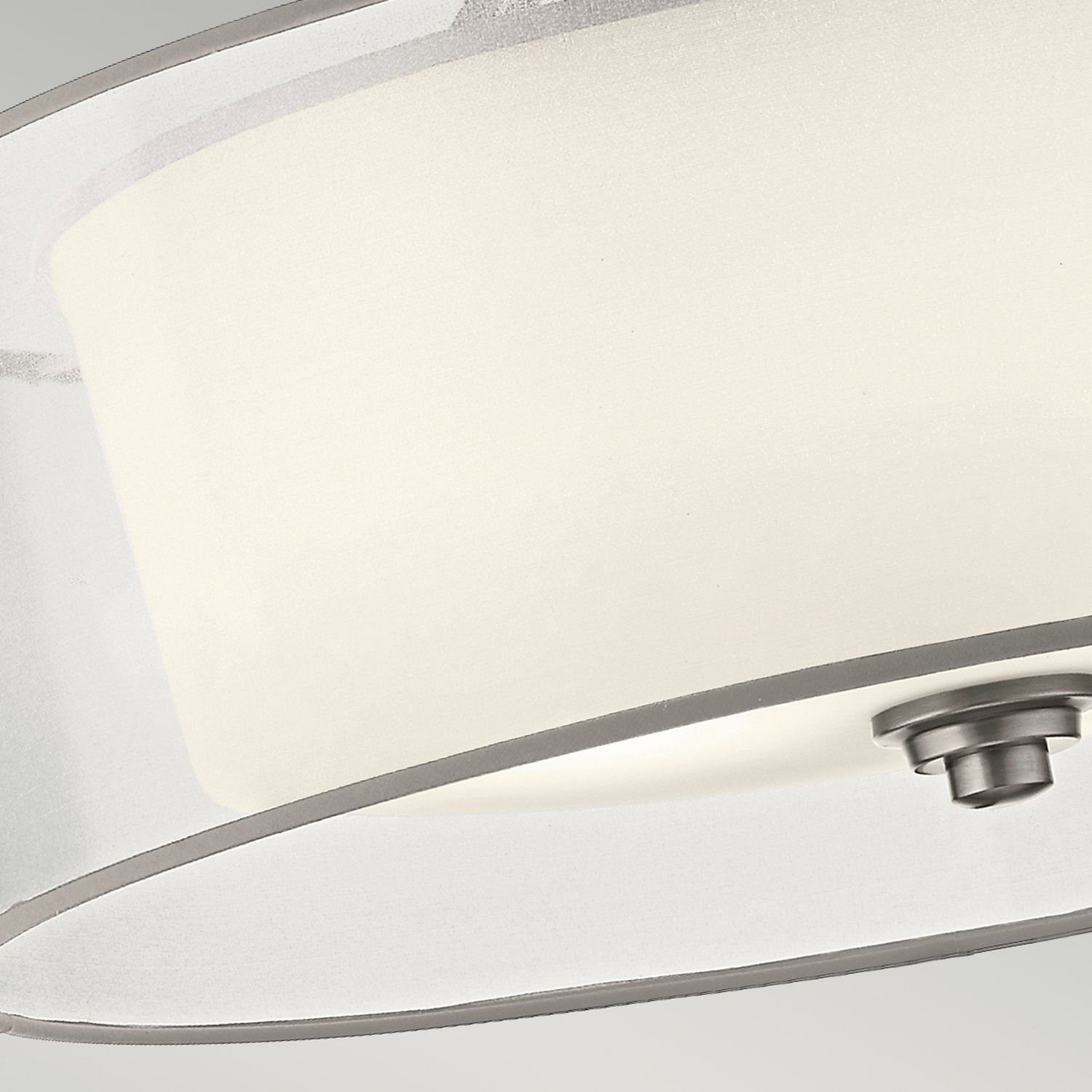 Deckenleuchte Metall ohne Glas Zinn Weiß Licht-Erlebnisse Deckenlampe CANELADO, Modern E27 Leuchtmittel,