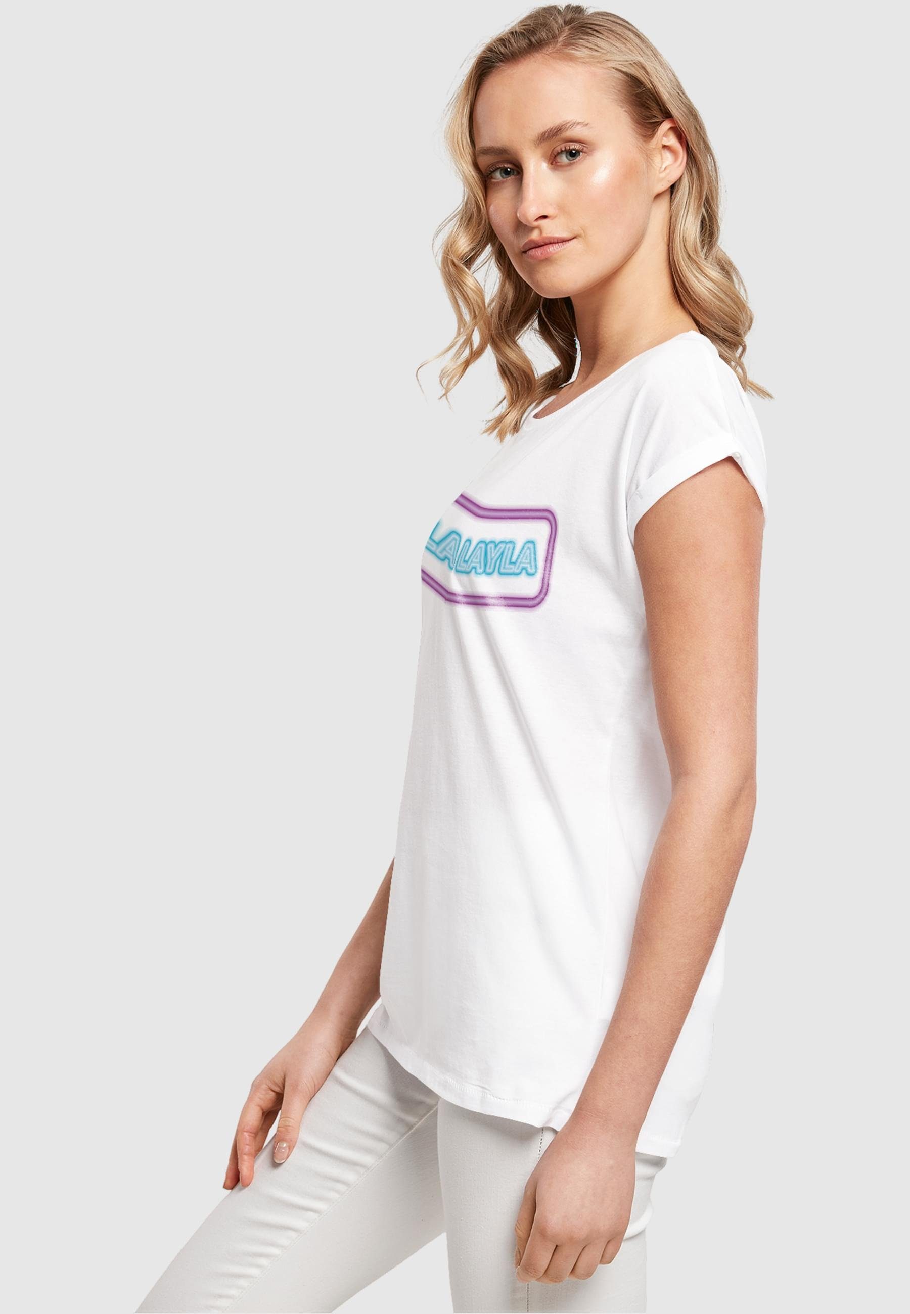 Merchcode T-Shirt white LA Ladies Damen LAYLA T-Shirt (1-tlg) LA