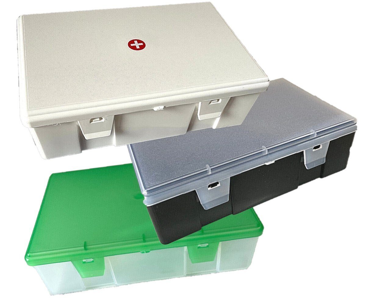 Anplast Angelkoffer Karpfenbox - Medizinbox Schwarz Behälter 2,5L Tackle Angelkiste MaXi BoX