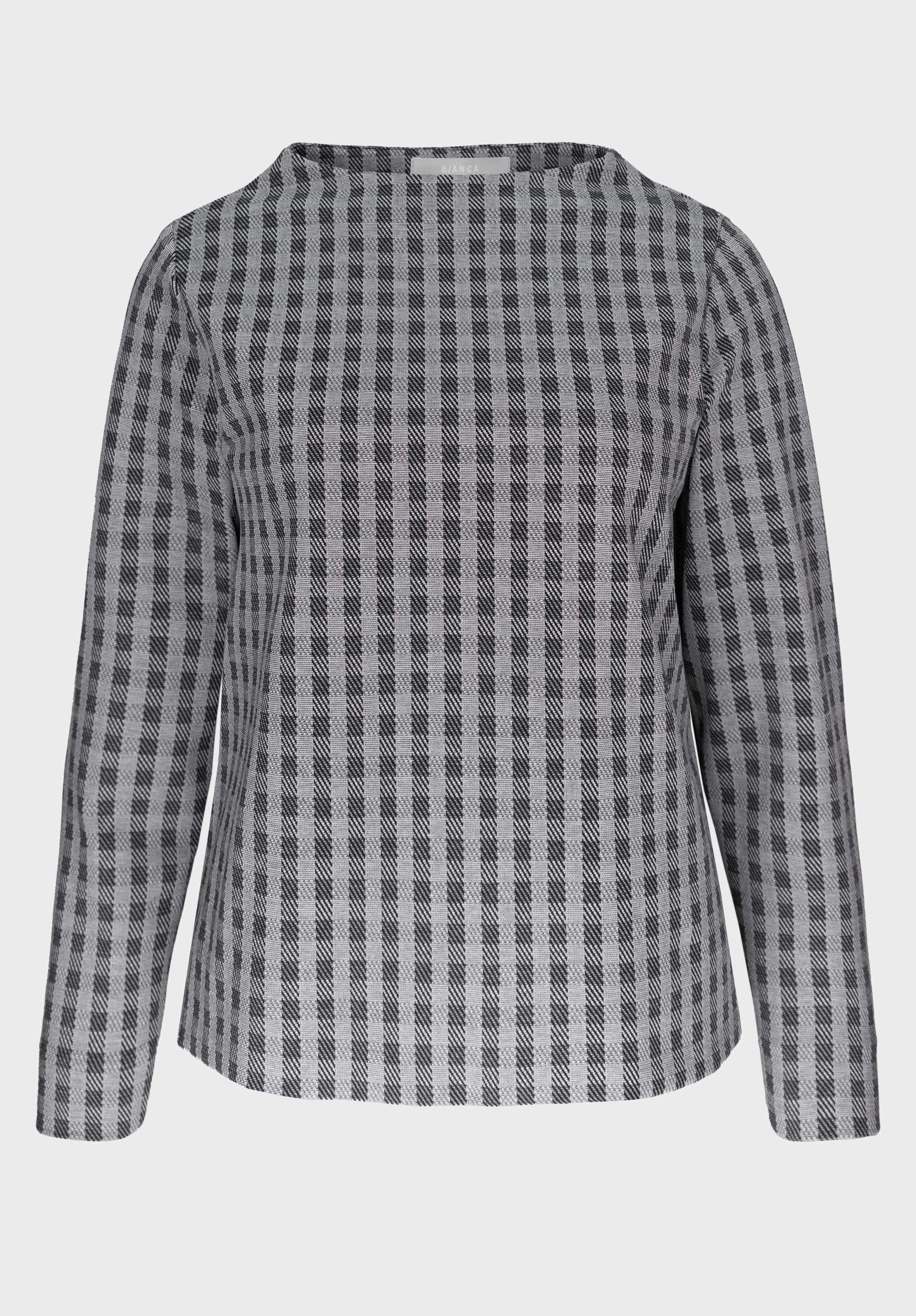 modernem Langarmshirt aus Sweat-Stoff bianca Design mit KYLIN
