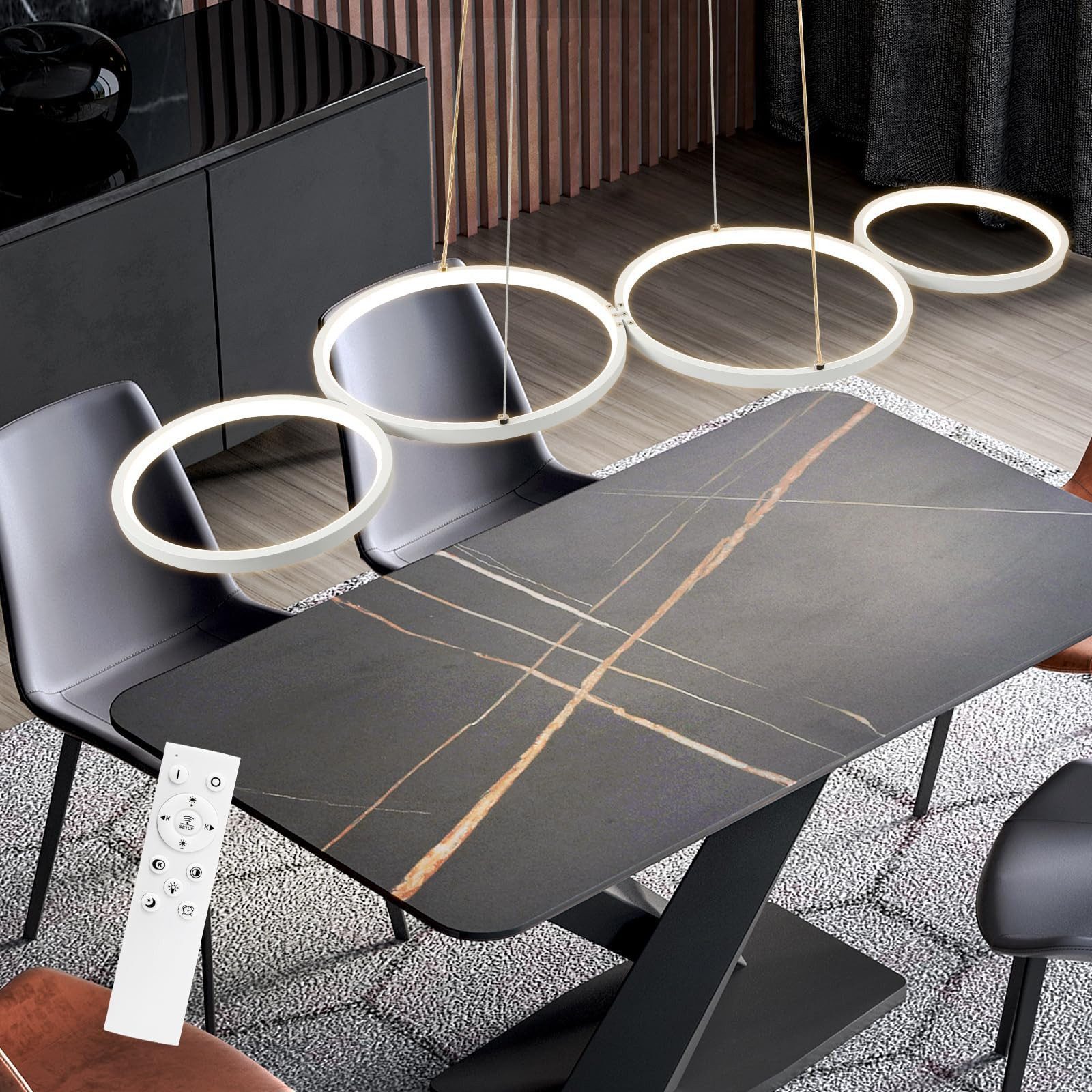 Nettlife LED Pendelleuchte Esstisch Schwarz Dimmbar günstig online kaufen