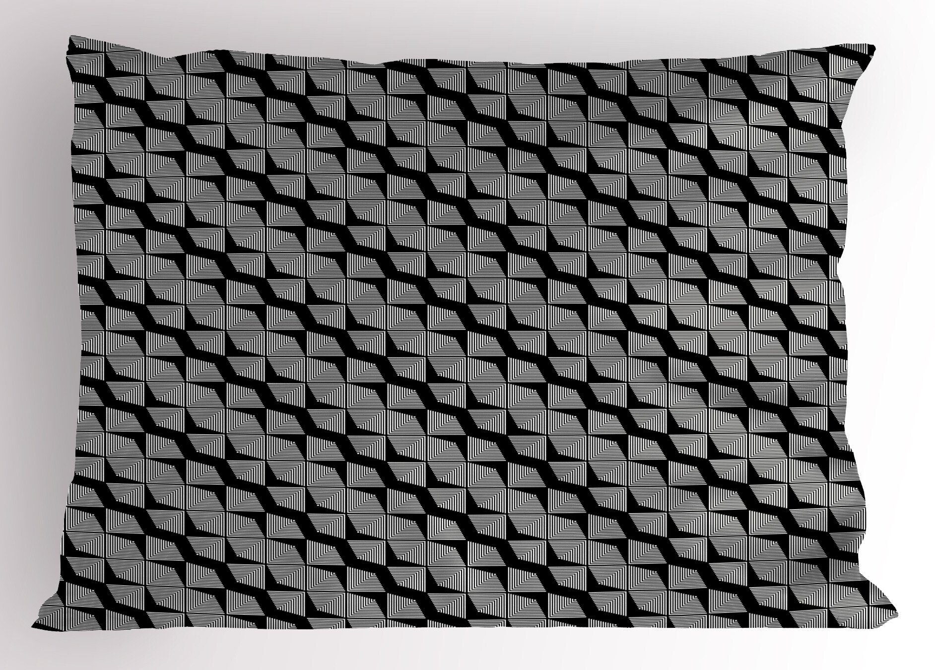 Kissenbezüge Dekorativer Standard King Size Gedruckter Kunst Geometrische Abakuhaus Monochrome Stück), (1 Kissenbezug, Abstrakt