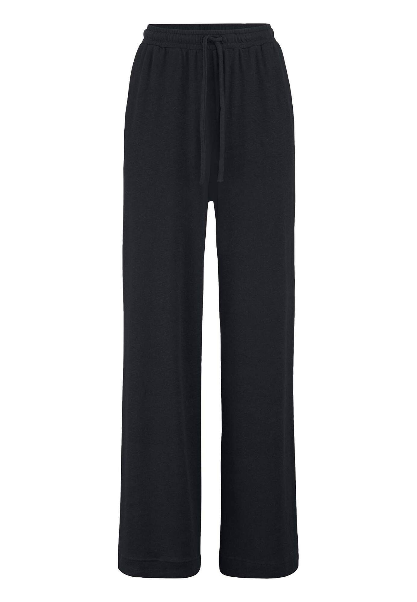Hessnatur Jerseyhose Relaxed aus reiner Bio-Baumwolle mit Leinen (1-tlg)