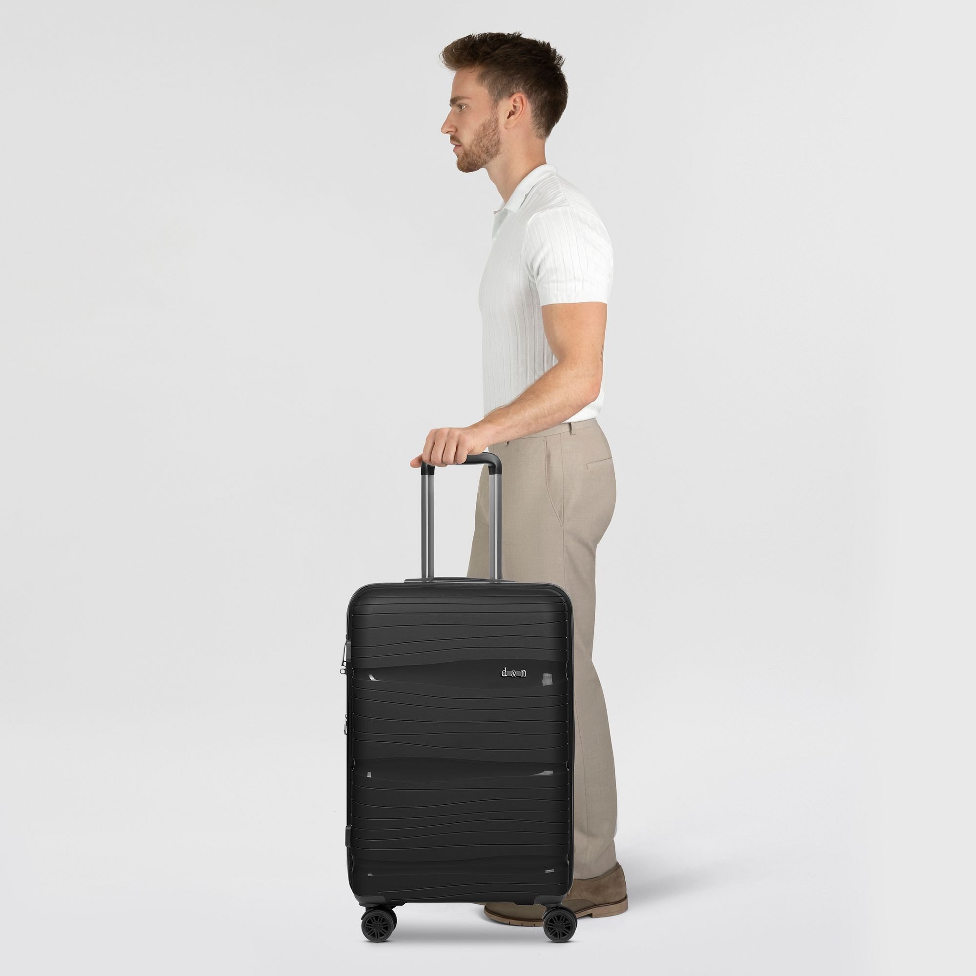 D&N Hartschalen-Trolley Travel Line 4300-Plus, 4 Rollen, Polypropylen