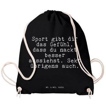 Mr. & Mrs. Panda Sporttasche Sport gibt dir das... - Schwarz - Geschenk, Aussehen, Sprüche, Weishe (1-tlg)