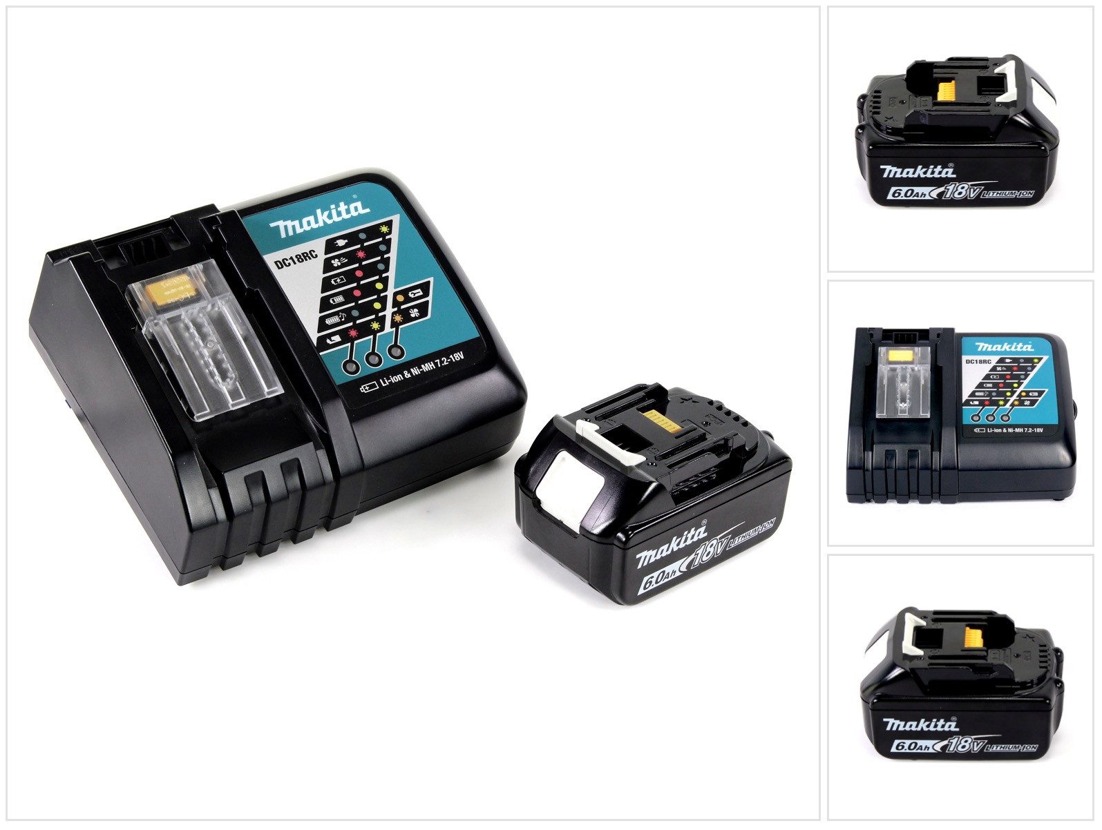 Makita Power Source Kit 18V mit 1x BL1860B Akku 6,0Ah + DC18RC Ladegerät Akkupacks