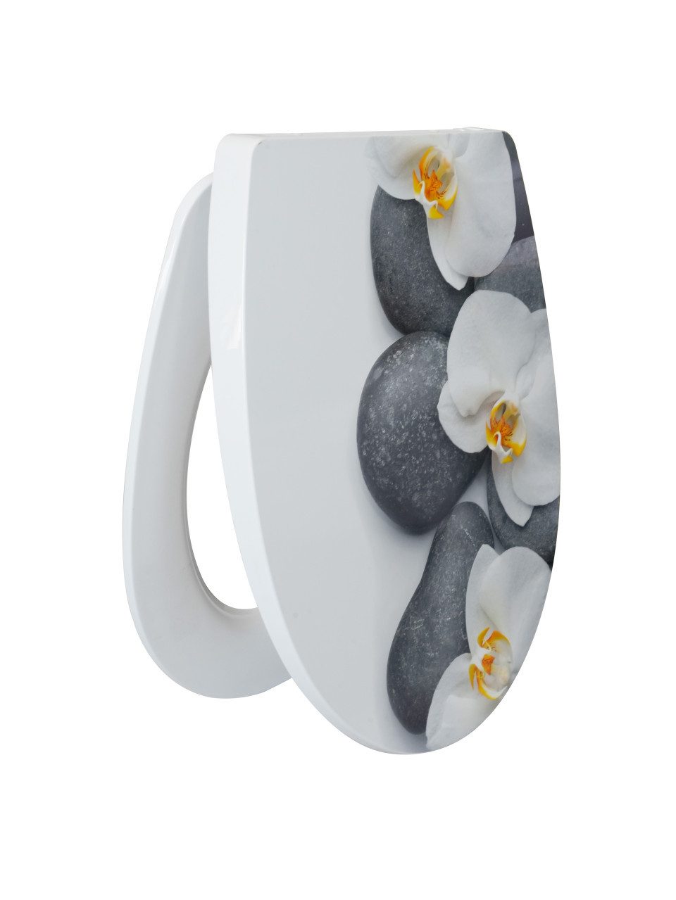 Primaster WC-Sitz Primaster WC-Sitz mit Absenkautomatik Balance weiß, Abnehmbar Absenkautomatik Edelstahlscharniere