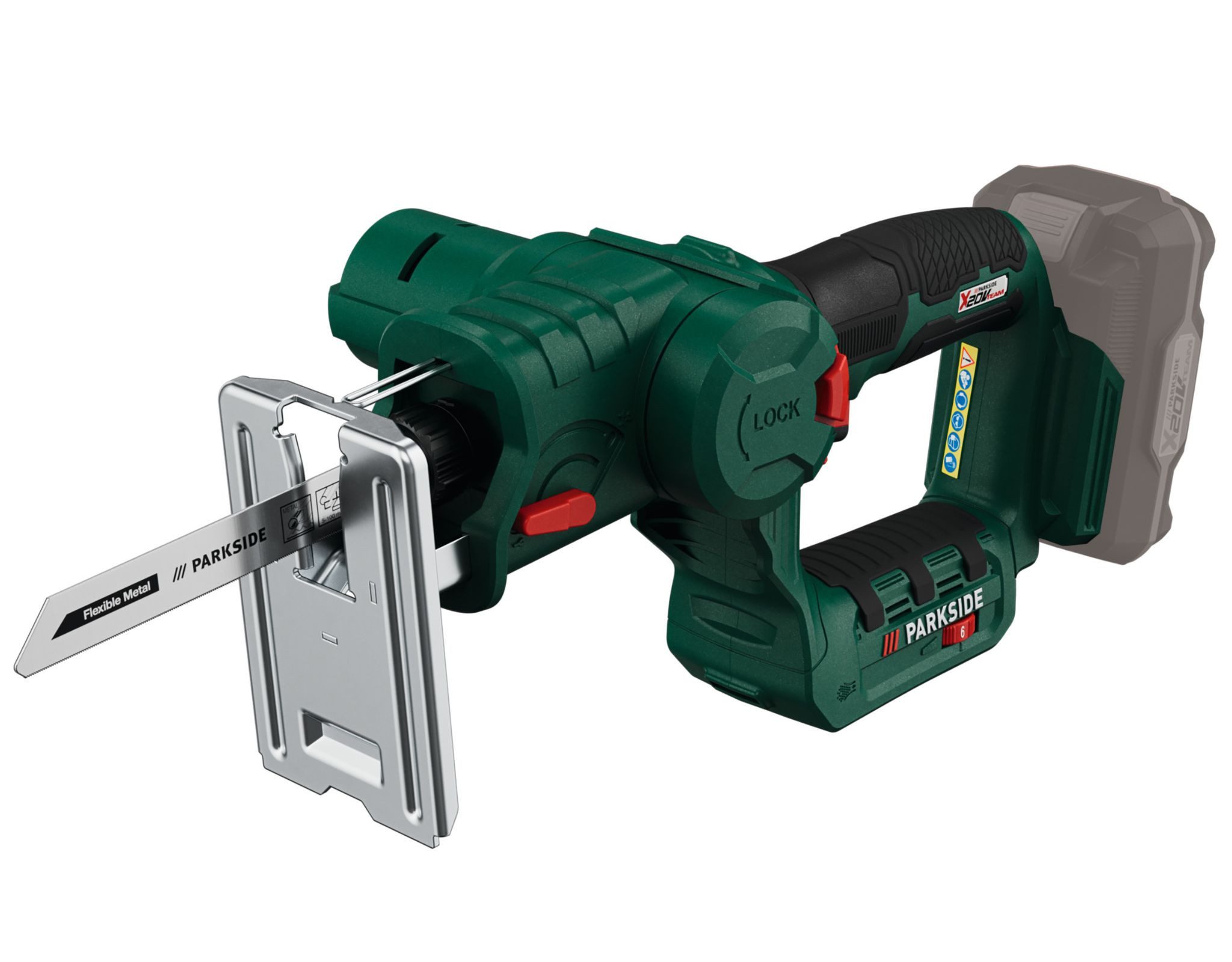 Parkside Pendelhubstichsäge Akku Stich-/Säbelsäge Säge 2in1 PSSSA 20 Li B2 ohne Akku & Ladegerät