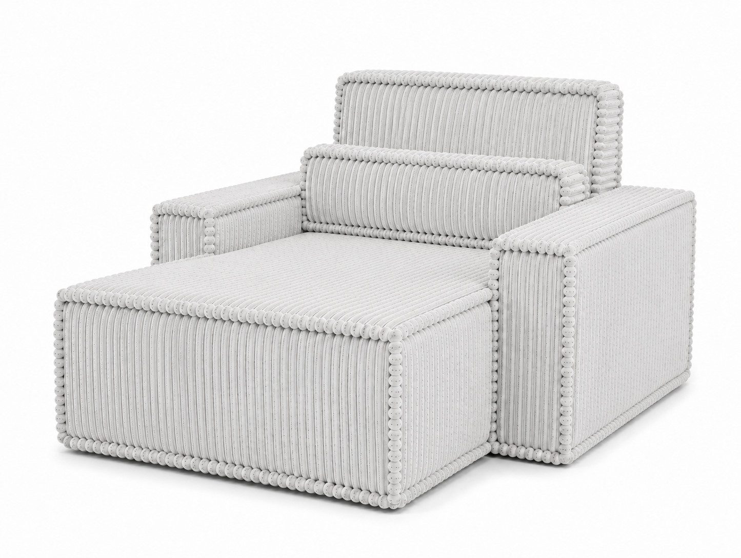 MOEBLO Chaiselongue ARGENTO, Polsterliege aus Cord Loveseat Chaiselounge Ottomane premium Cordstoff Loungesofa Relaxsessel Recamiere XXL-Sessel Loungesessel, (BxHxT):100 x 85 x 162 cm