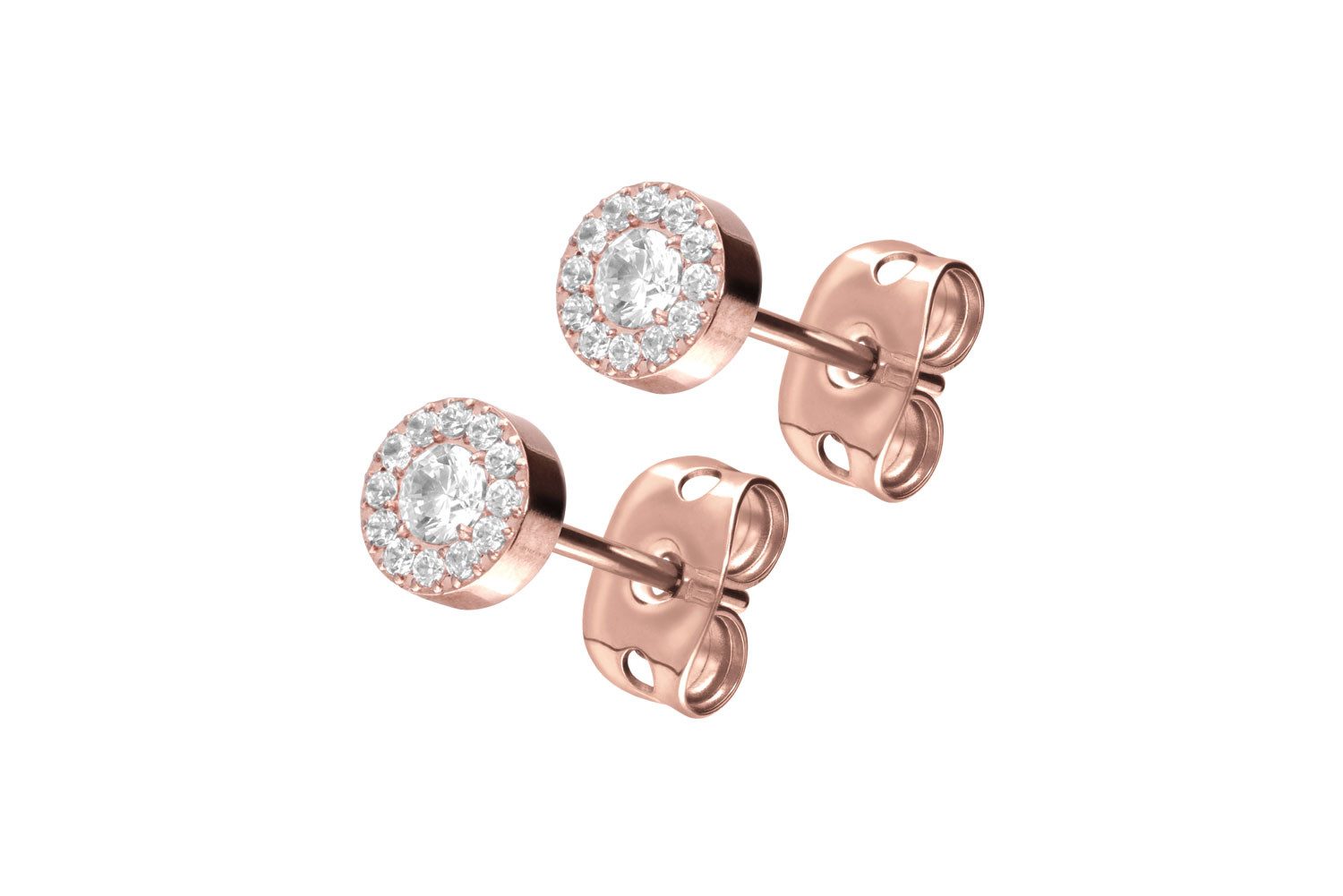 FILANGO Paar Ohrstecker Titan Ohrstecker KRISTALLDISC (Ohrstecker, 1-tlg)