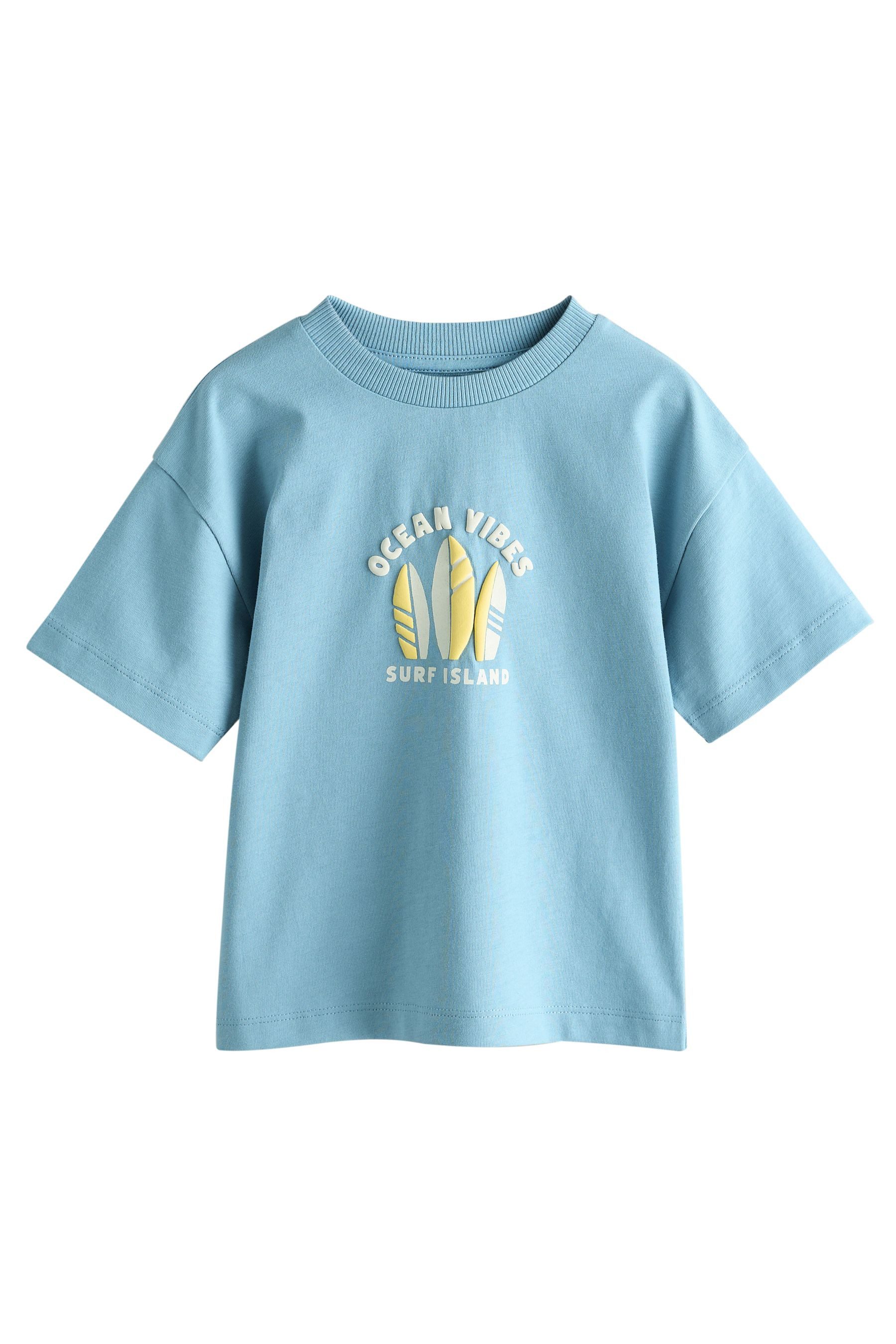 T-Shirt T-Shirt mit Grafik und kurzen Ärmeln, 4er-Pack