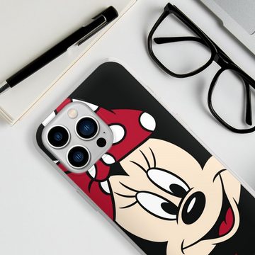 DeinDesign Handyhülle Minnie Mouse Disney Offizielles Lizenzprodukt Minnie All Over, Apple iPhone 13 Pro Silikon Hülle Bumper Case Handy Schutzhülle