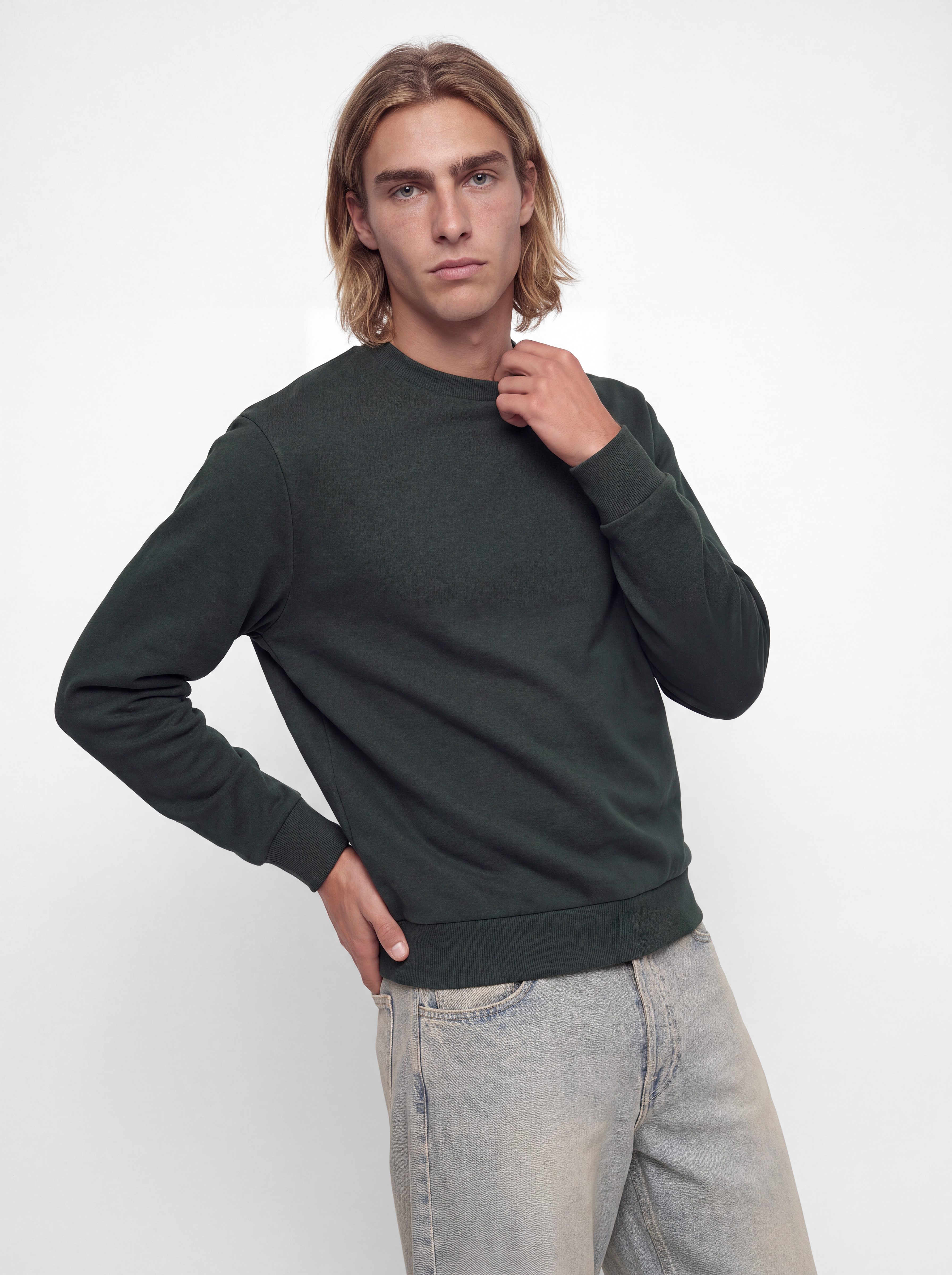 Jack & Jones Sweatshirt JJEBRADLEY SWEAT CREW 2PK MP (Packung, 2-tlg) Materialmix, relaxed fit – Bild 2 von 5
