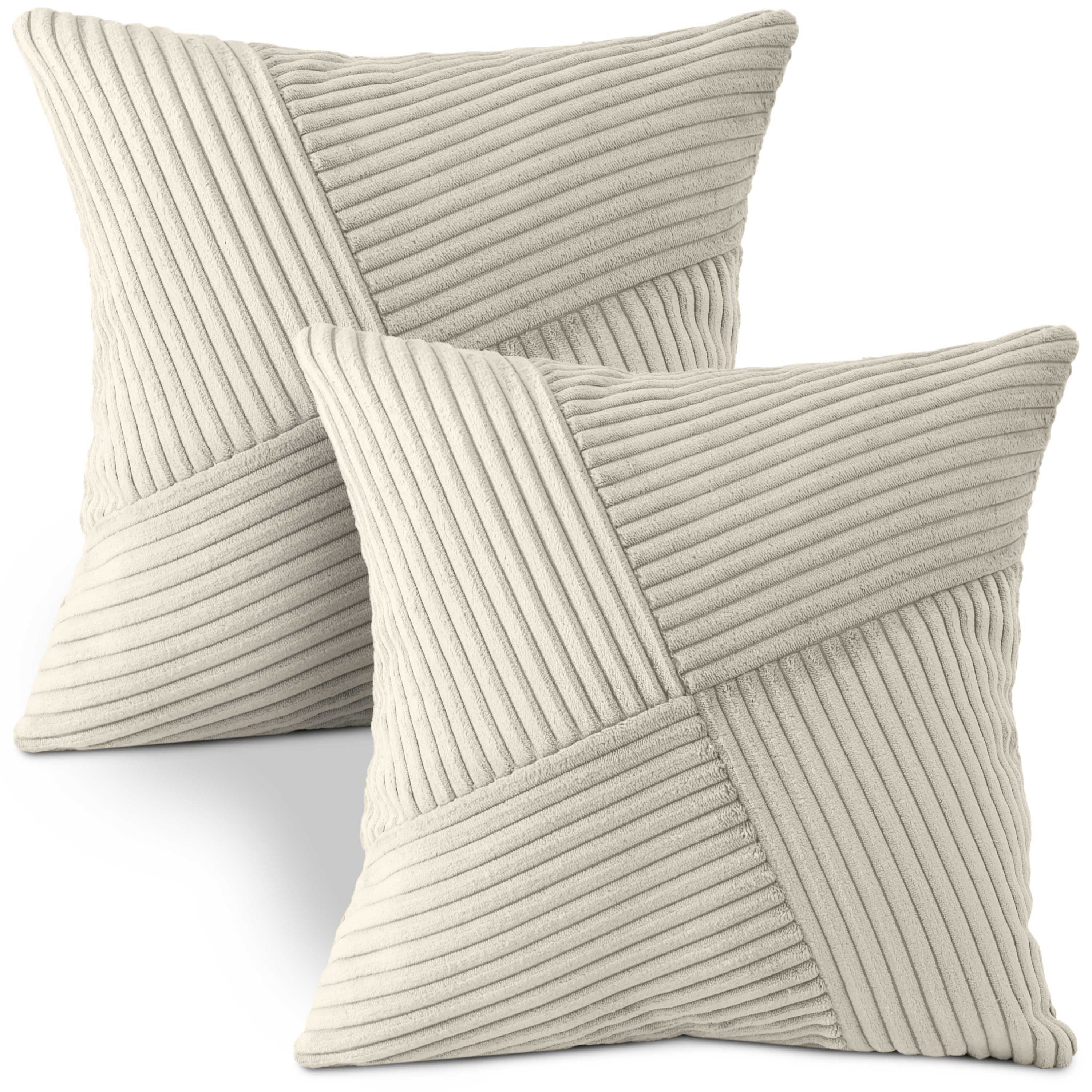 Dekokissen mit Füllung und Kissenbezug - 2er Set - Zierkissen, Sofakissen, Kissen