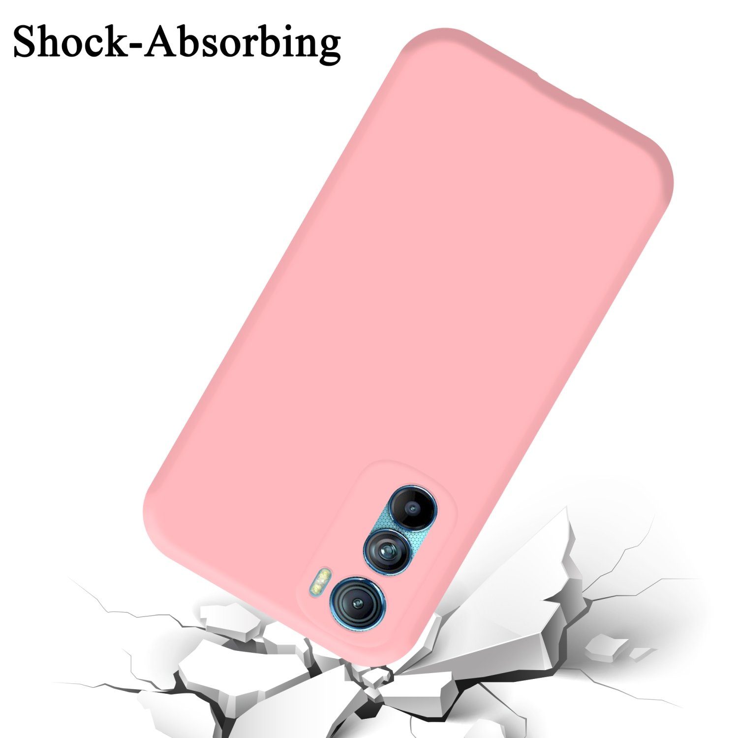 Cadorabo Handyhülle für Motorola EDGE 30 Hülle Motorola EDGE 30, Flexible Hülle TPU Silikon Schutzhülle Back Cover Case