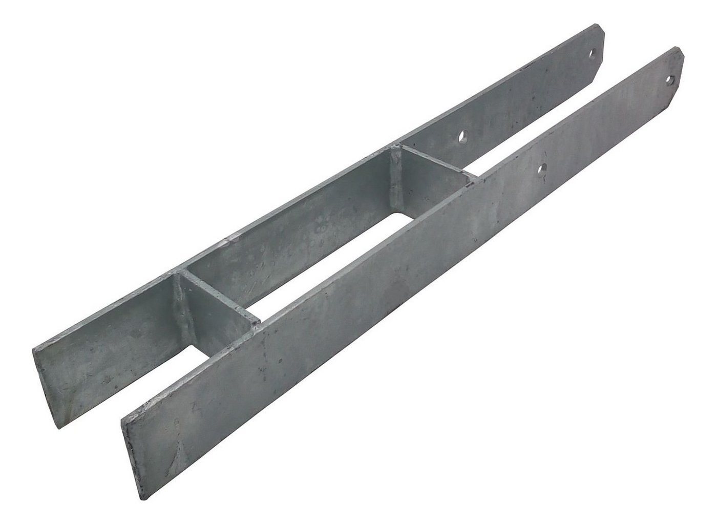 Thumbnail - BURI Pfostenträger 4er Set H-Anker Pfostenträger feuerverzinkt 71 x 600 mm H-Träger Pfost