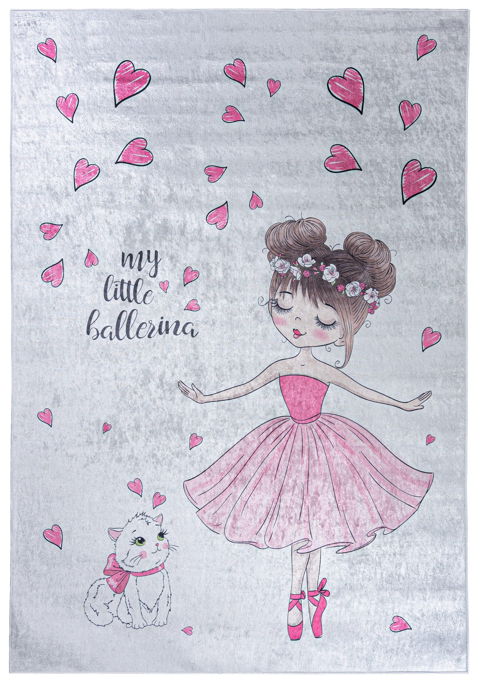 Mazovia Kinderteppich Kinderteppich Kinderzimmerteppich Ballett Ballerina, günstig online kaufen