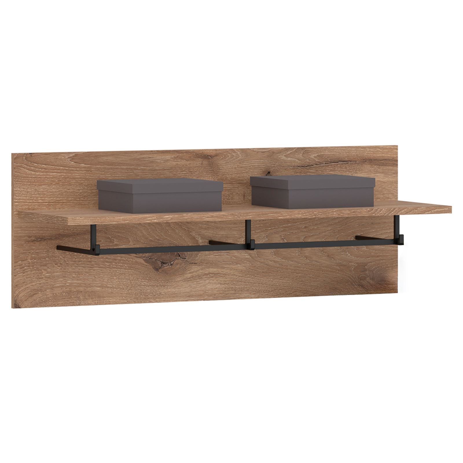 IDIMEX Wandgarderobe MALEA, Flurbank Sitzbank Schuhregal mit Ablage Viking Eiche