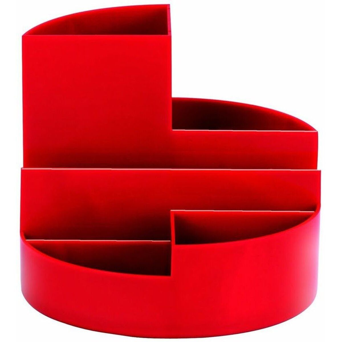 MAUL Tischaufsatz Rundbox Durchmesser 14cm Höhe 12,5cm rot