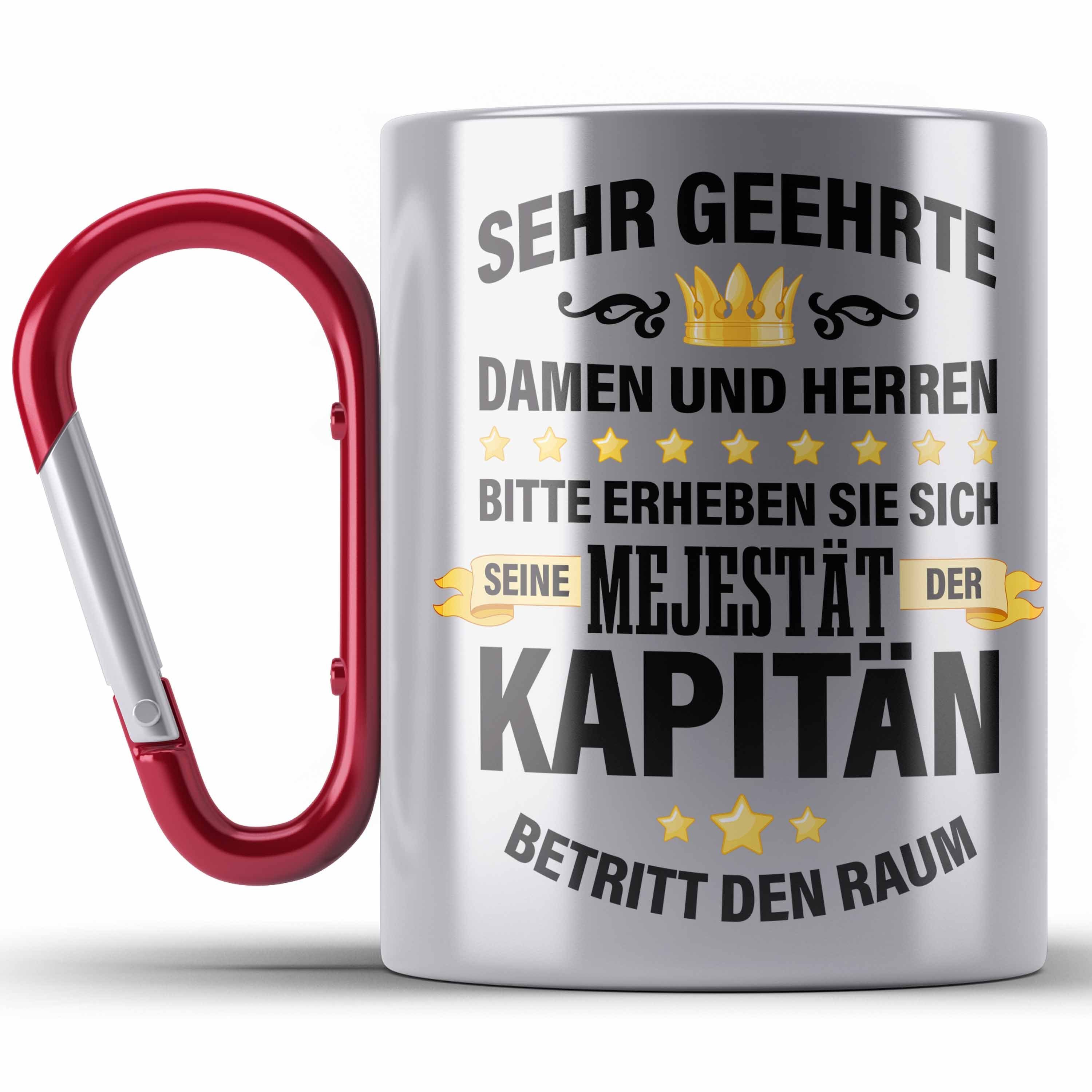 Trendation Thermotasse Kapitän Edelstahl Tasse Geschenk Spruch Männer